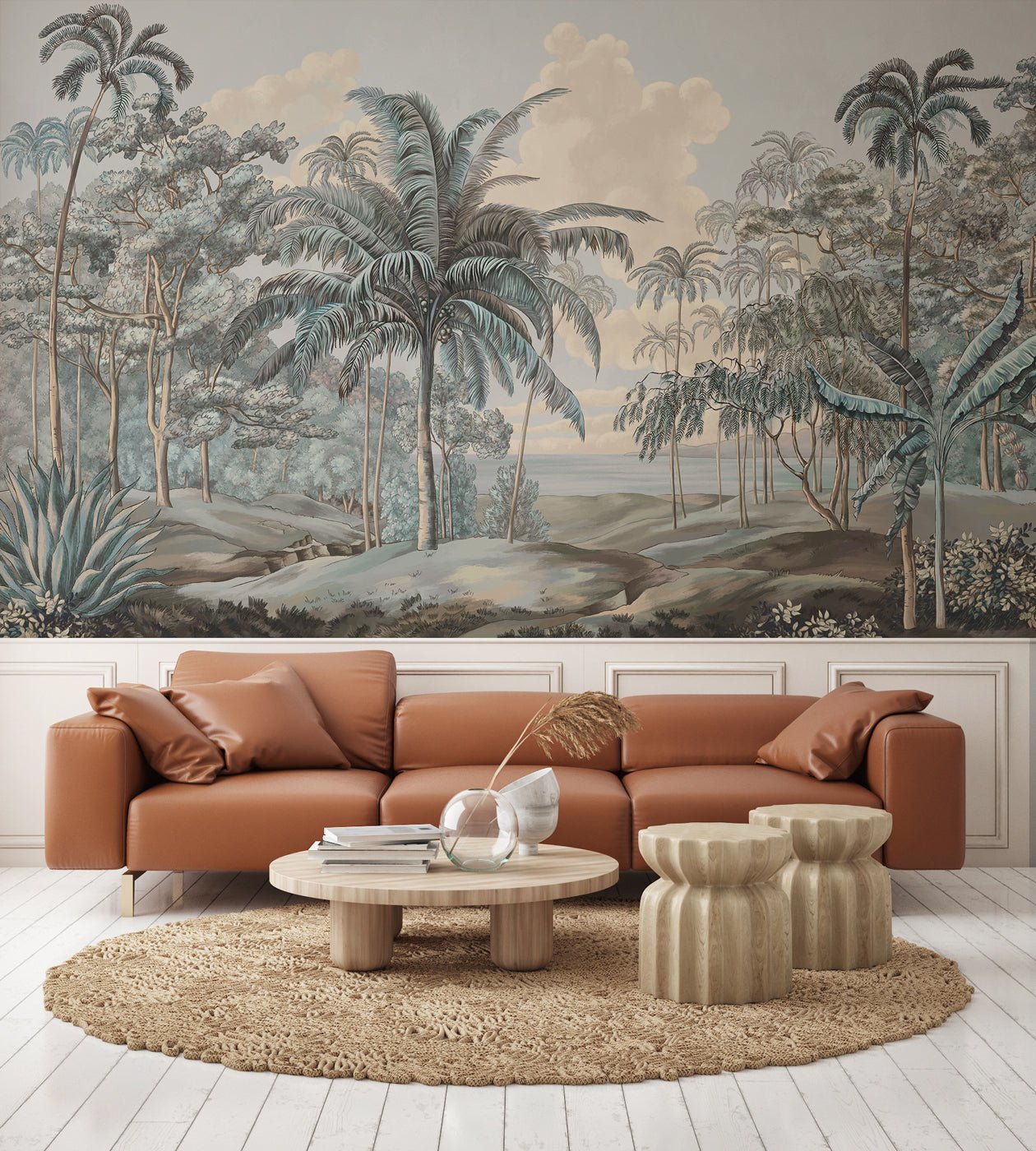 Papier peint paysage Célèbes bleuté, XXL, tendance