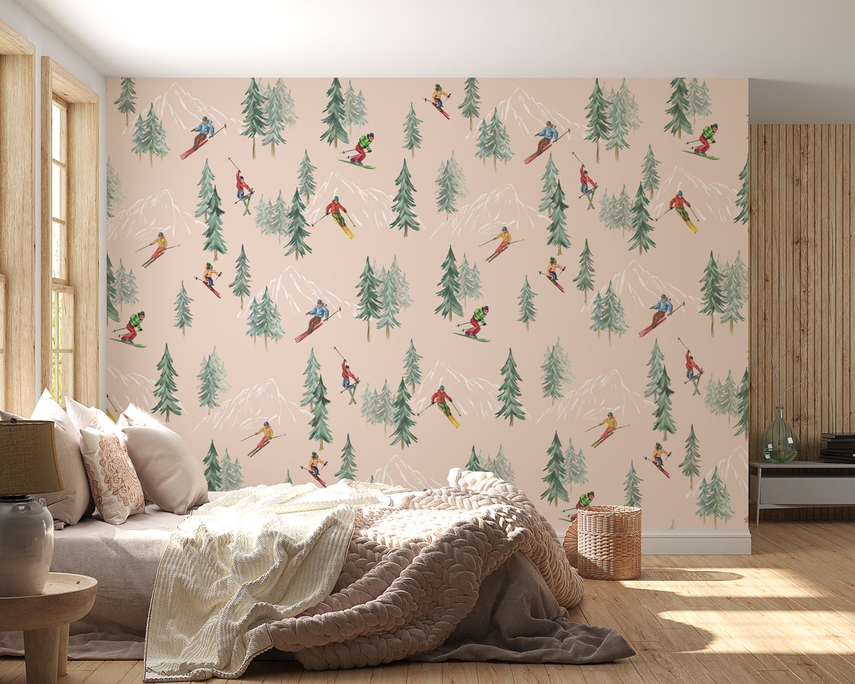 Papier peint Alpine glisse pêche, XXL, tendance