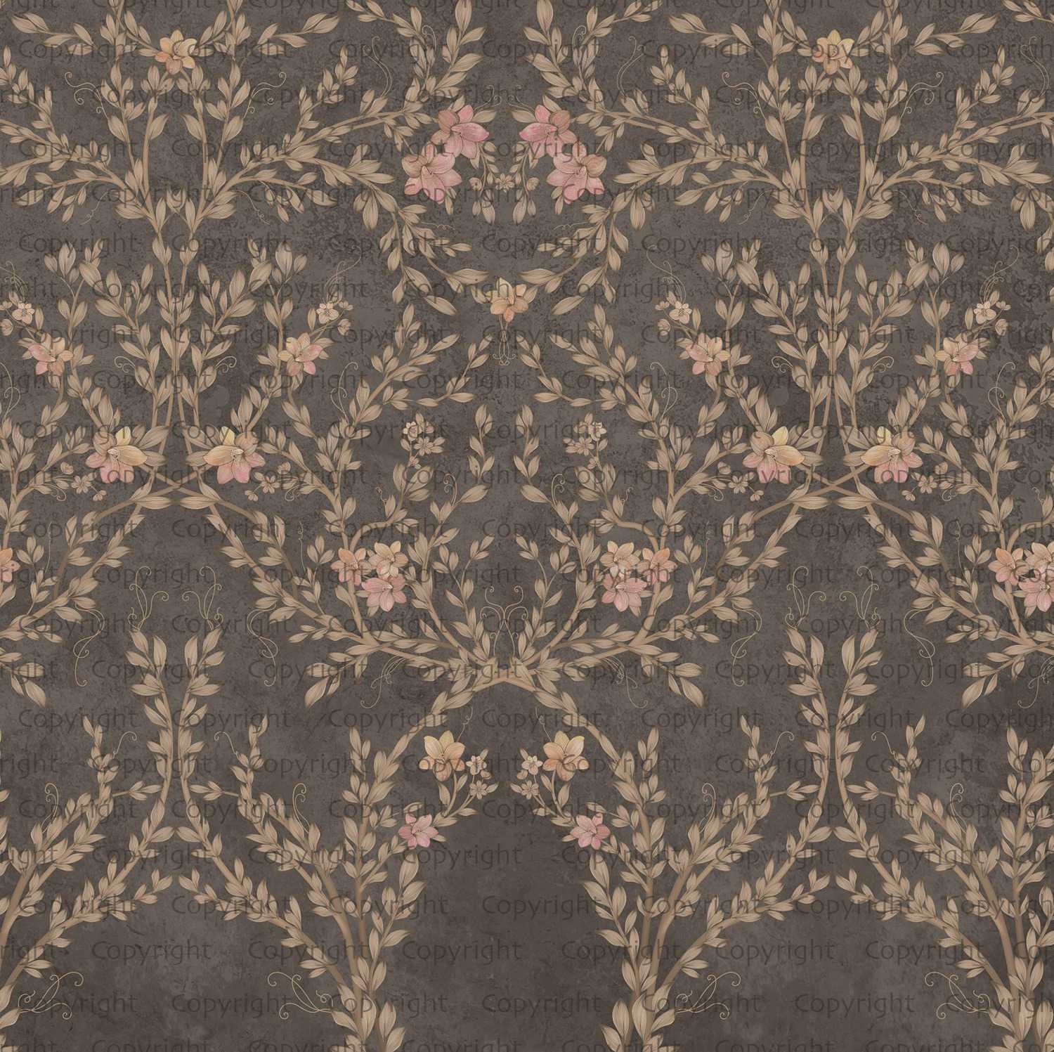 Papier peint anse de fleurs, XXL, tendance