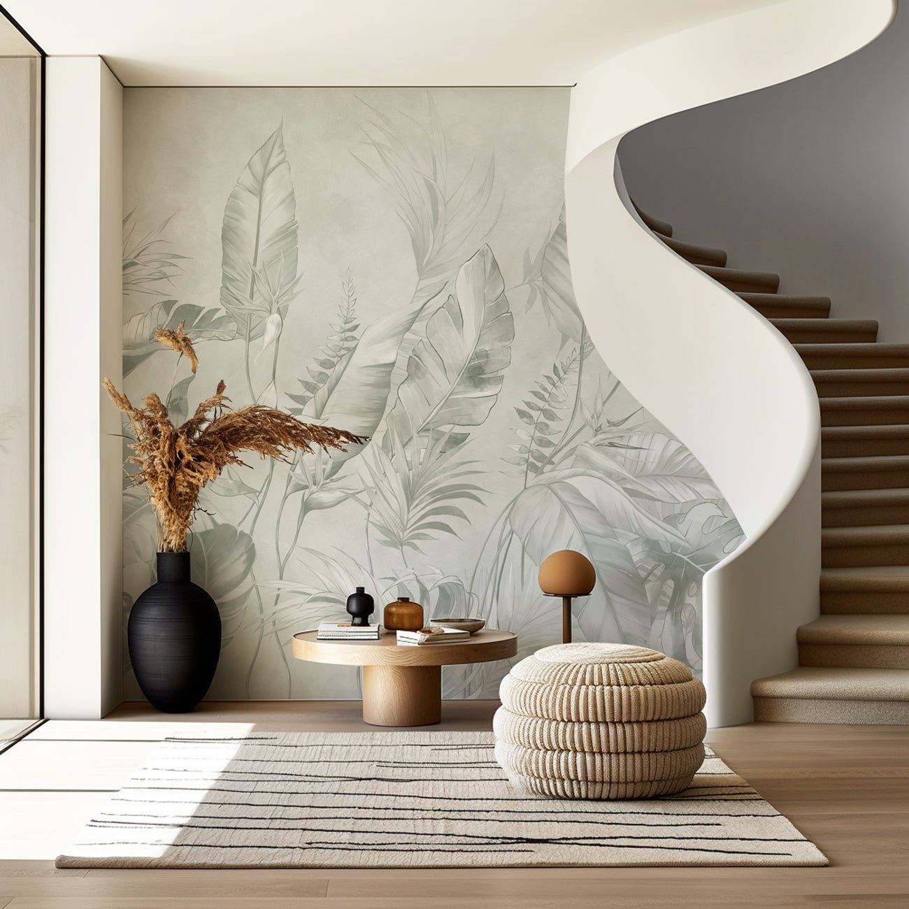 Papier peint élégante jungle sauge, XXL, tendance