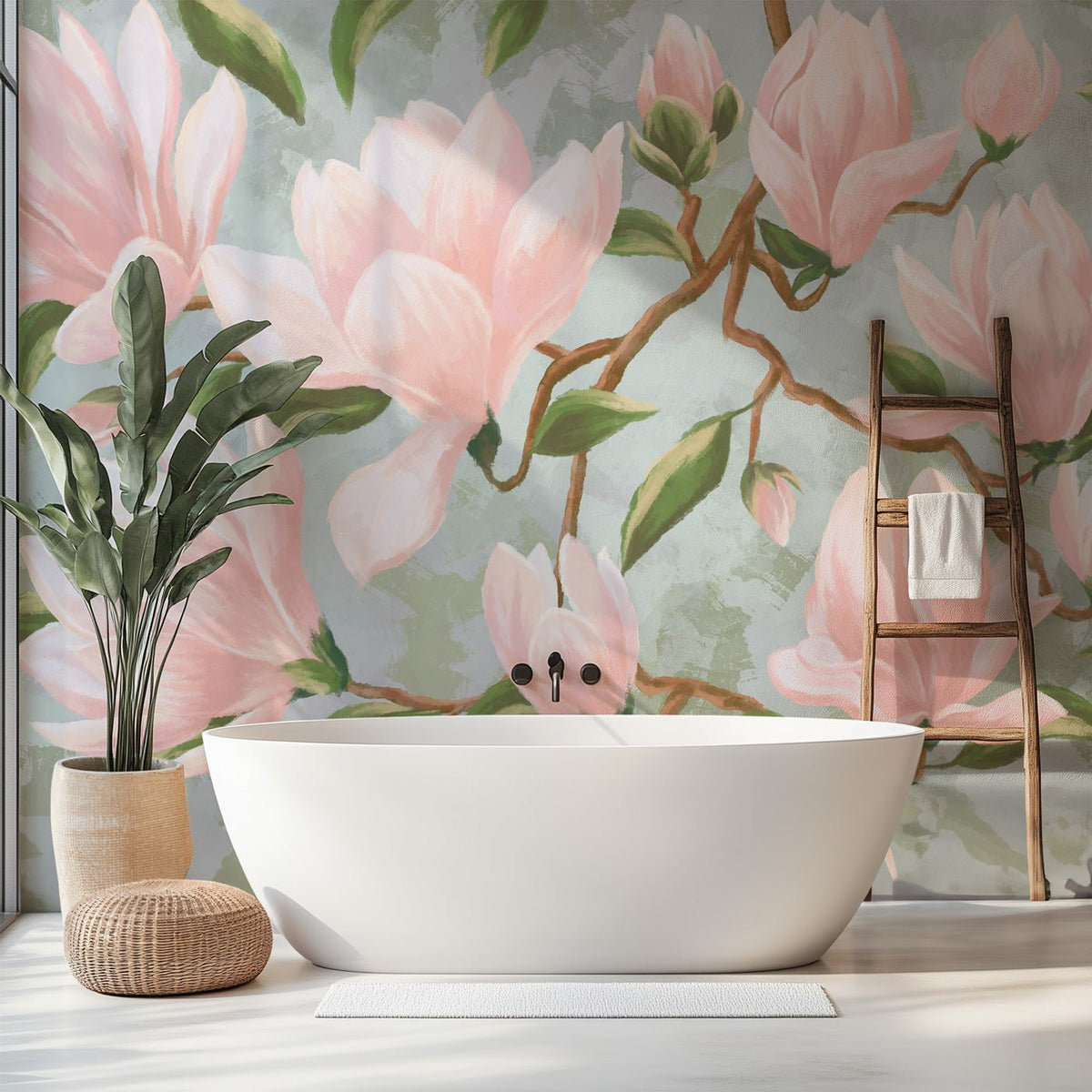 Flowering magnolia wallpaper