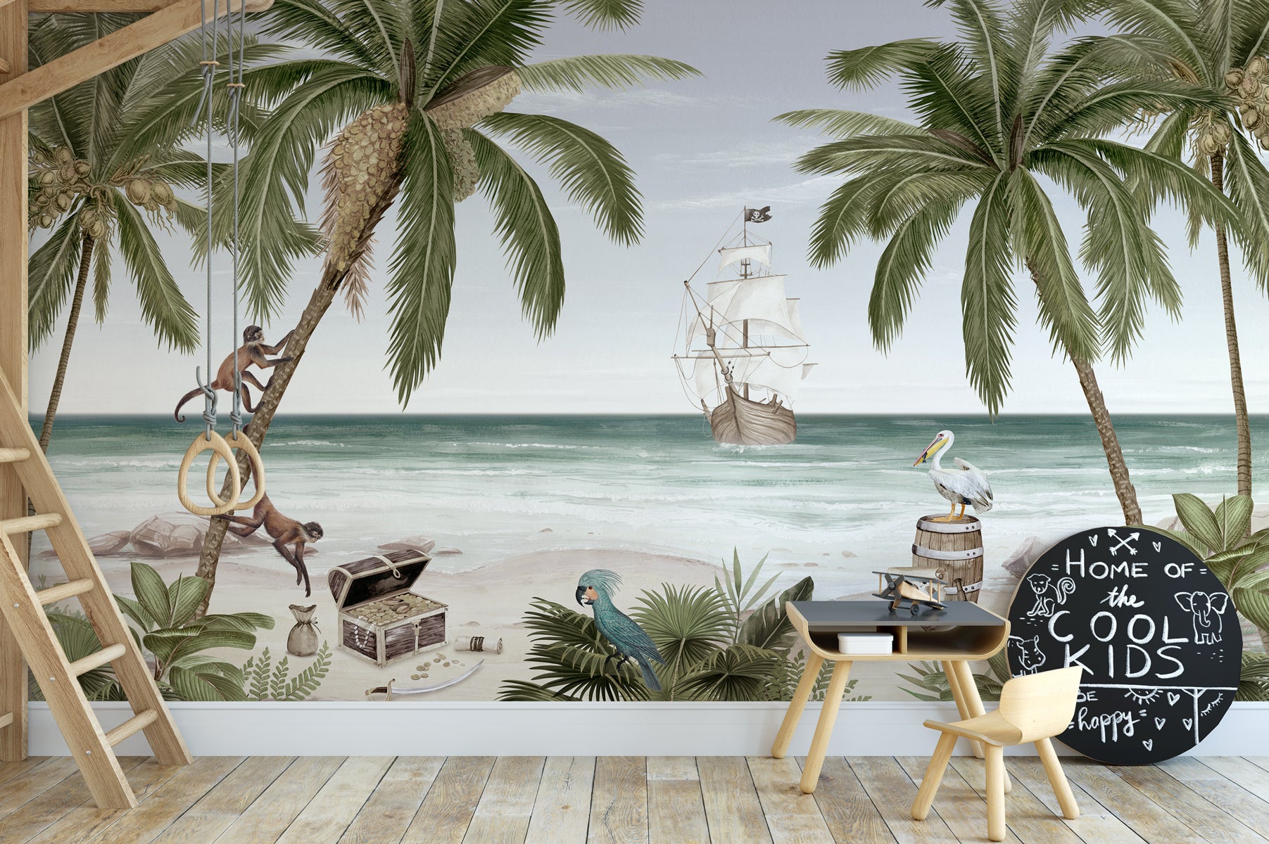 Papier peint la baie aux pirates, mural concept, tendance