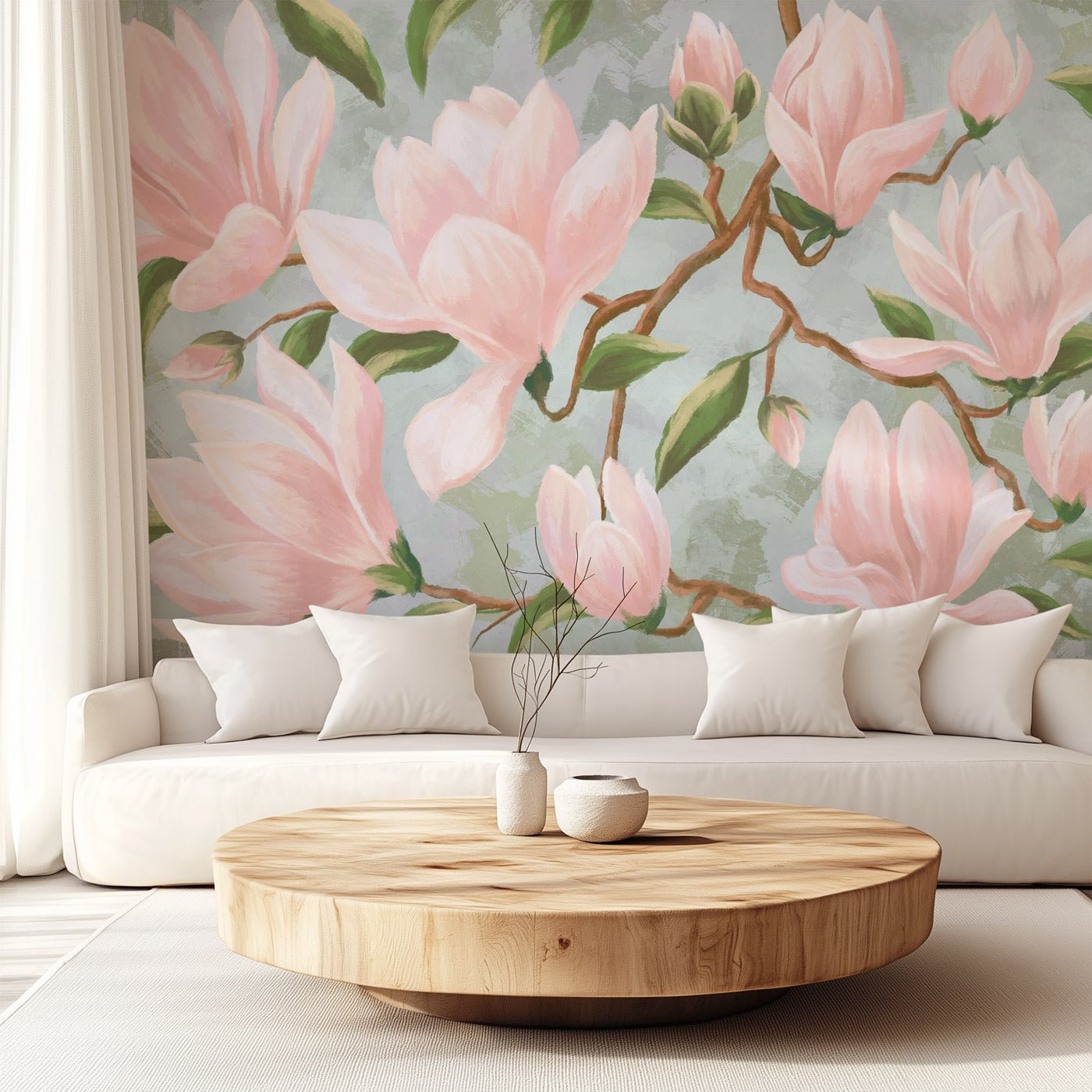 Papier peint magnolia en fleur, XXL, tendance