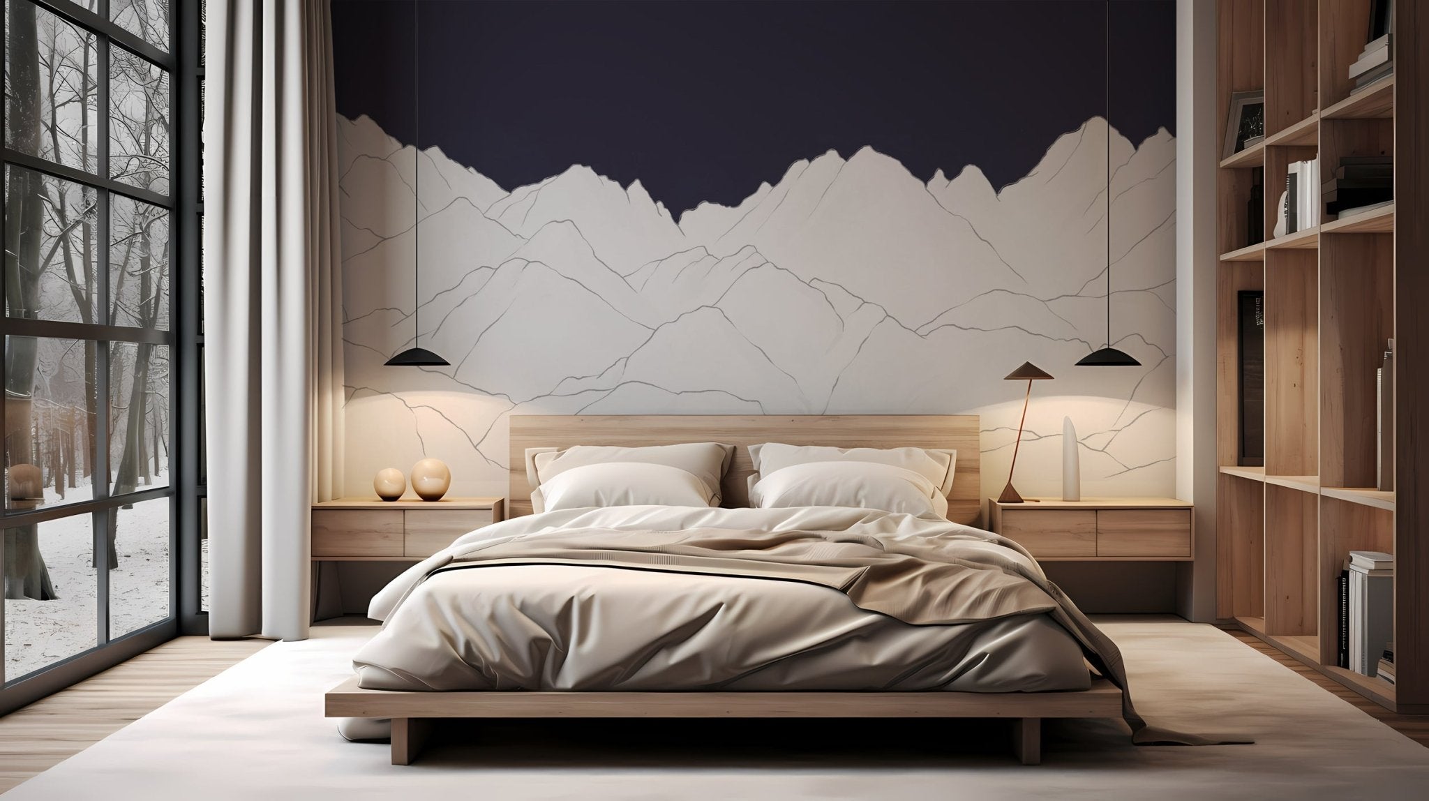 Papier peint panoramique massif des Écrins, XXL, tendance