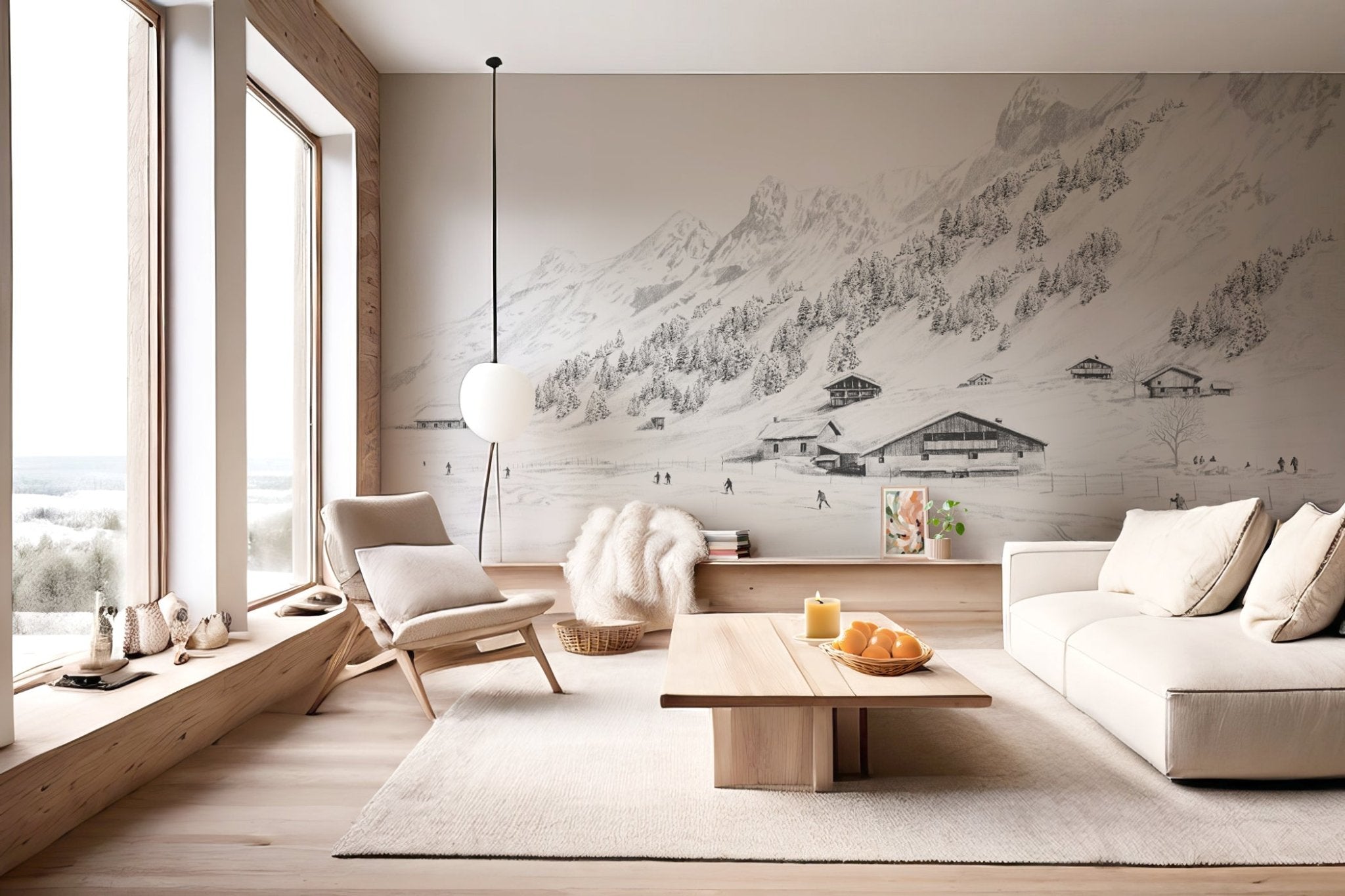 Papier Peint Montagne : Design Élégant et Naturel | MuralConcept