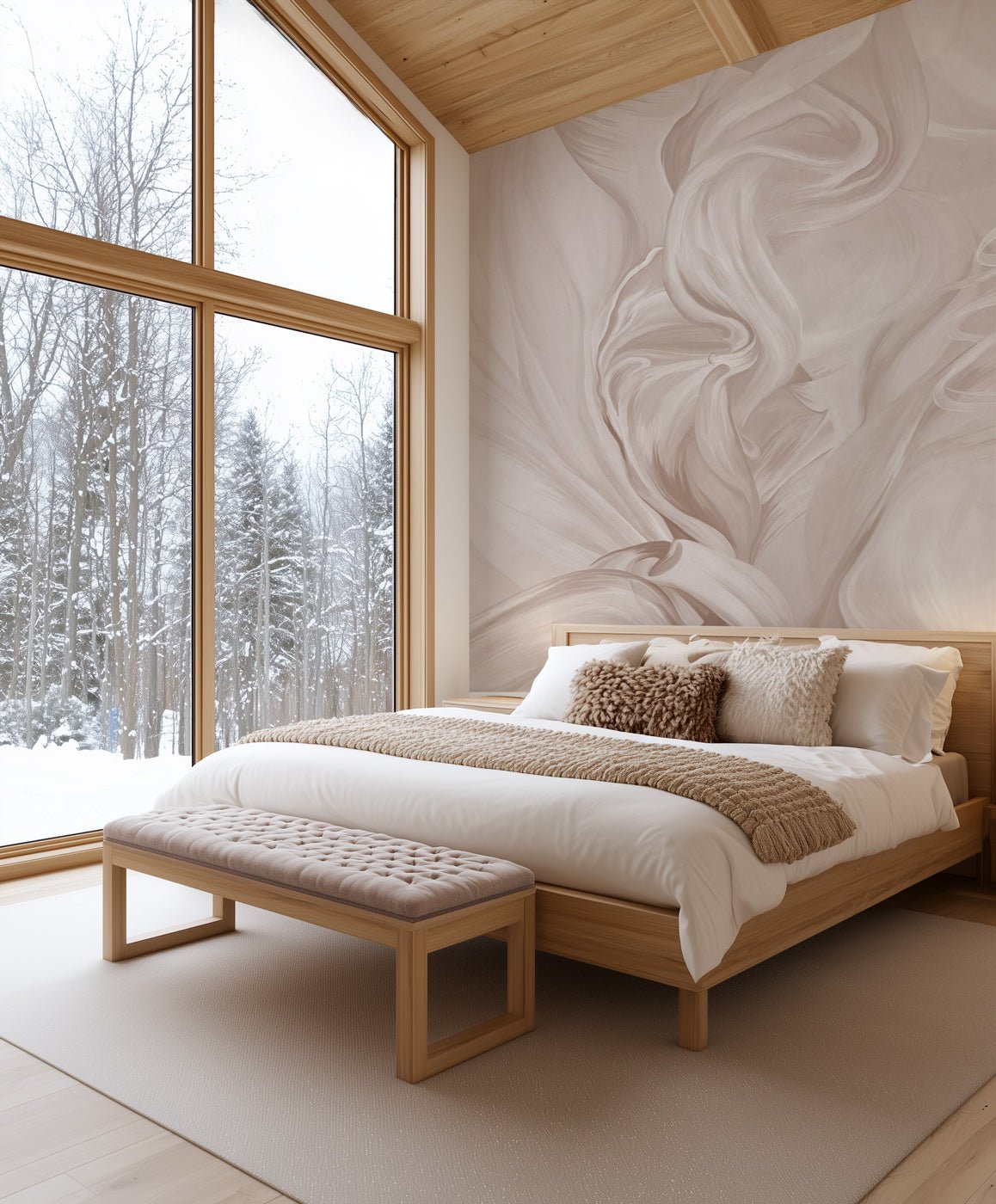 Contemporary wallpaper – sublime sepia flow