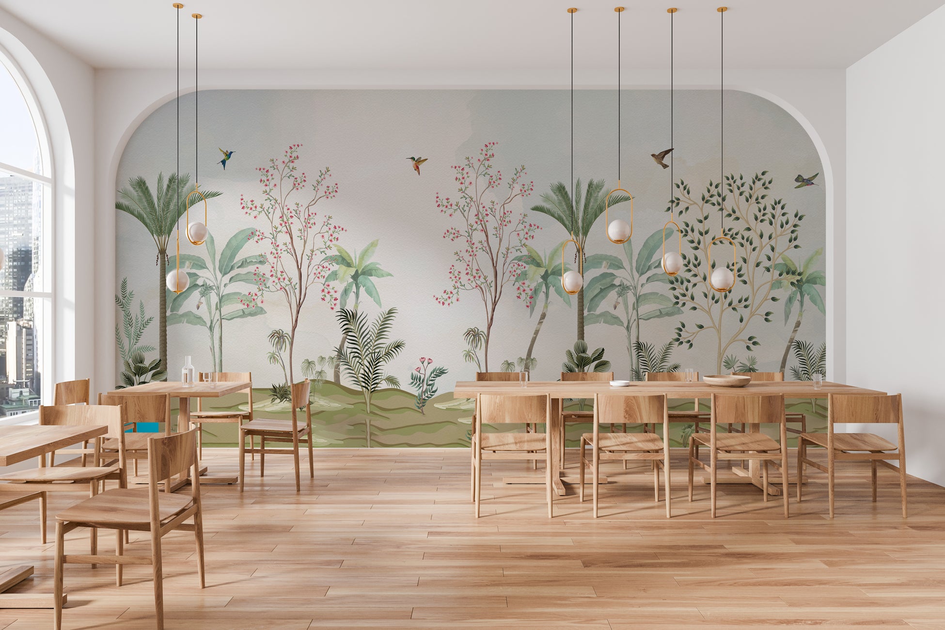 Papier peint chinoiserie jungle, XXL, tendance