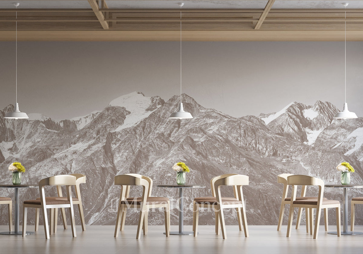 Wallpaper restaurant mountain Haute-Savoie