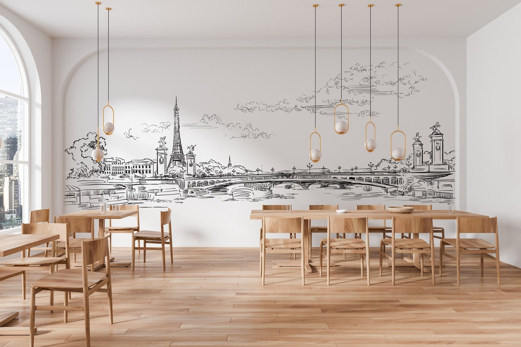 Papier peint pont Alexandre Paris, mural concept, tendance