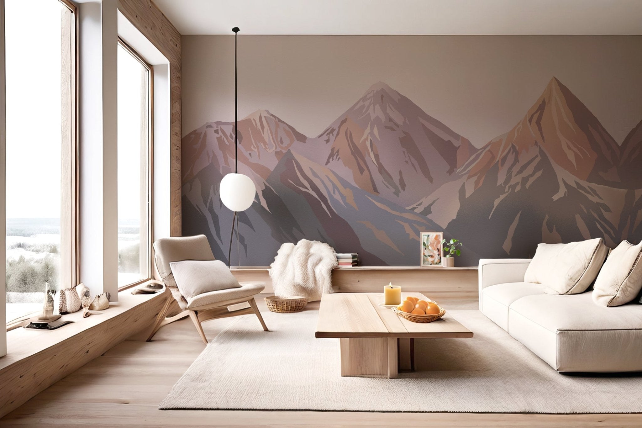 Papier peint panoramique - Lumière sur les cimes, XXL, tendance