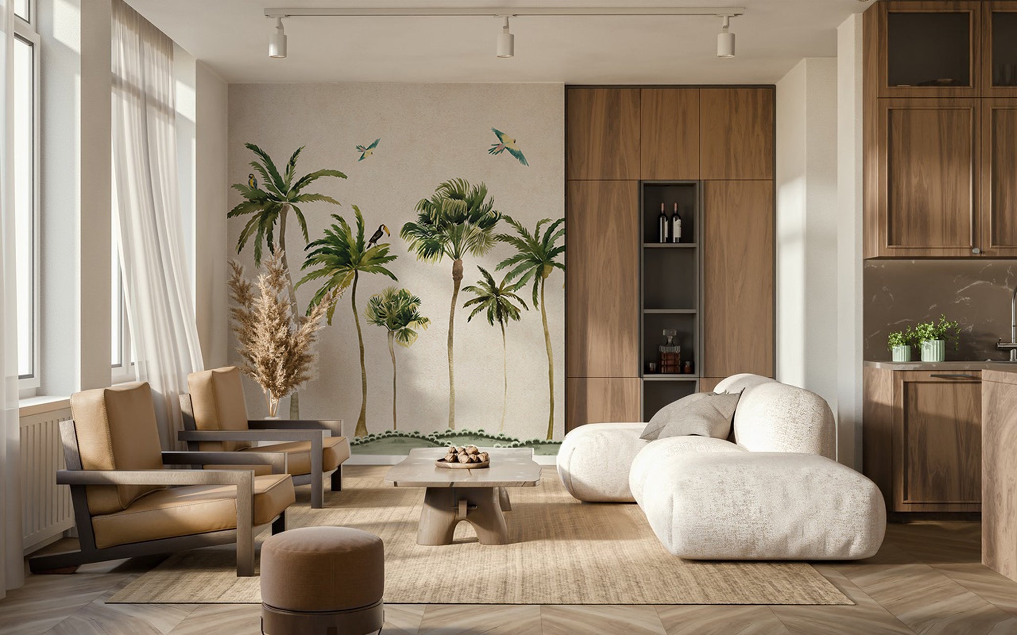 Papier peint rêve de palmier, XXL, tendance