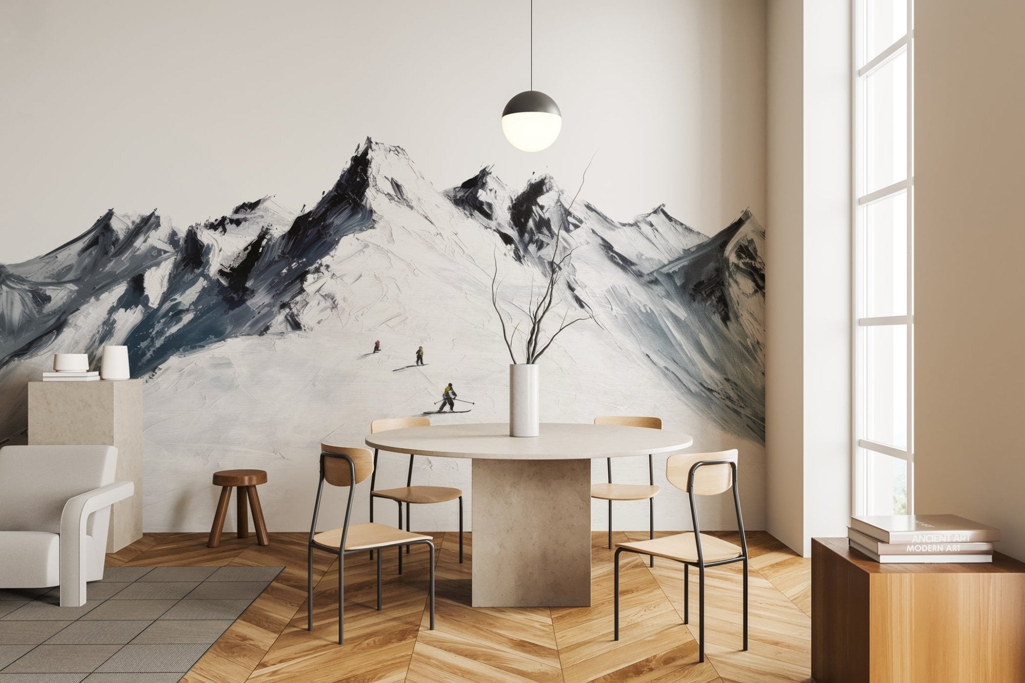 Papier peint ski alpinisme en montagne, XXL, tendance