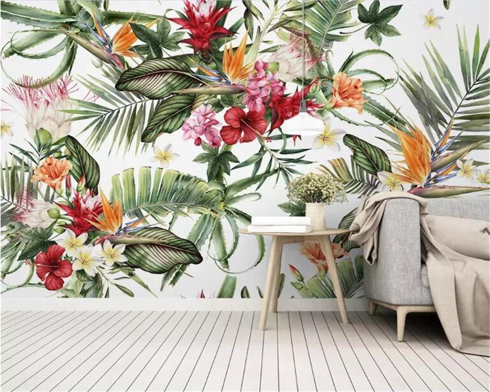 Tropical wallpaper & Colorful flowers
