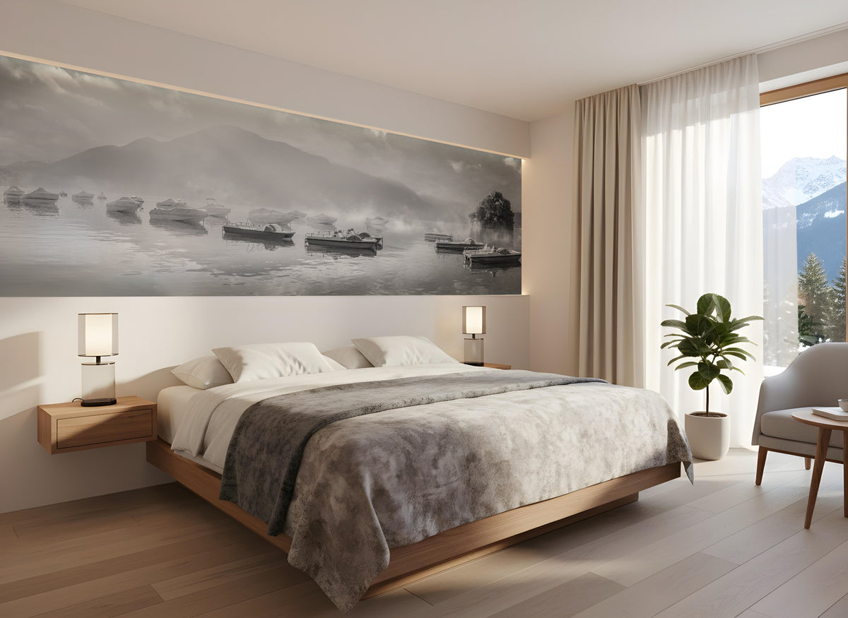 Papier peint un matin frais au lac d'Annecy