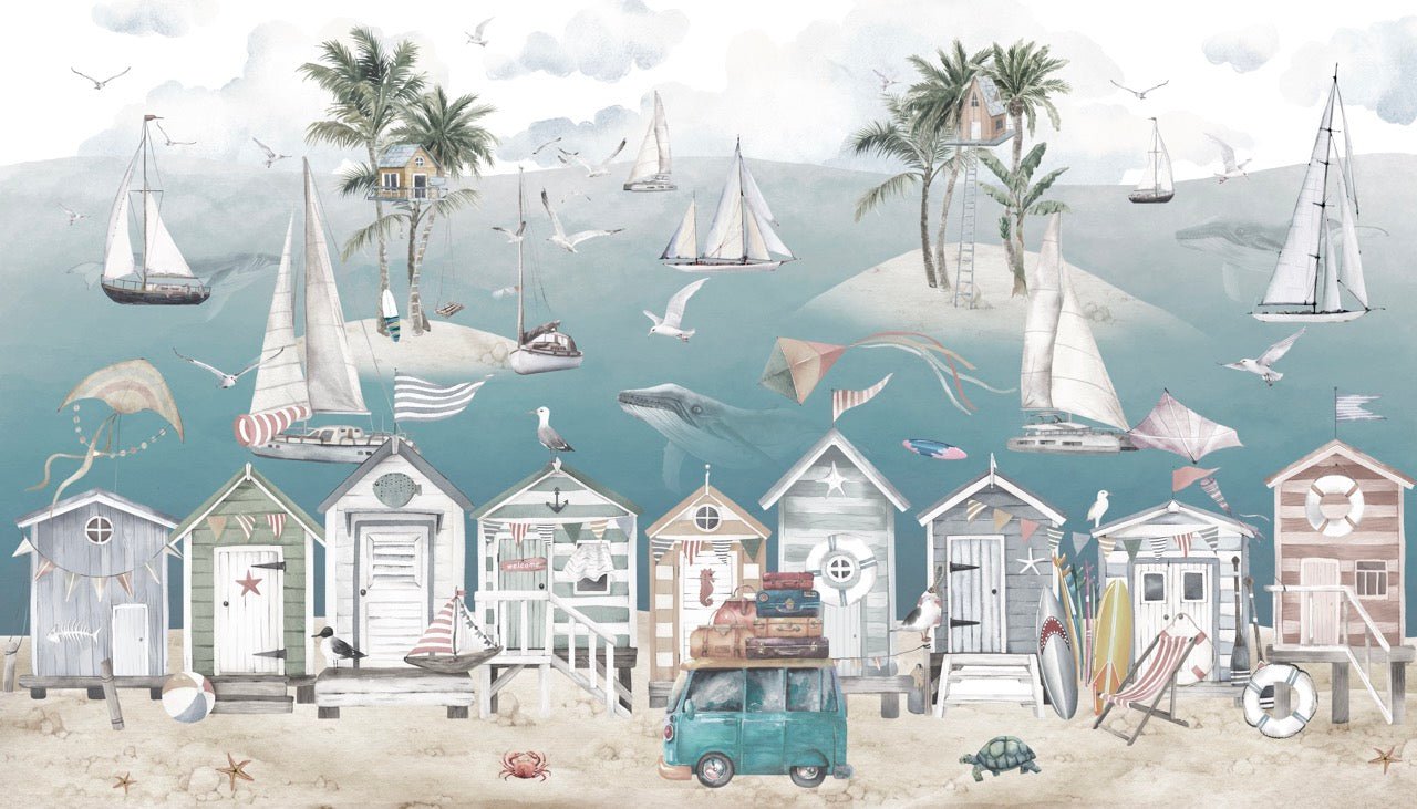 Papier peint chambre enfant - Cabane des mers, XXL, tendance