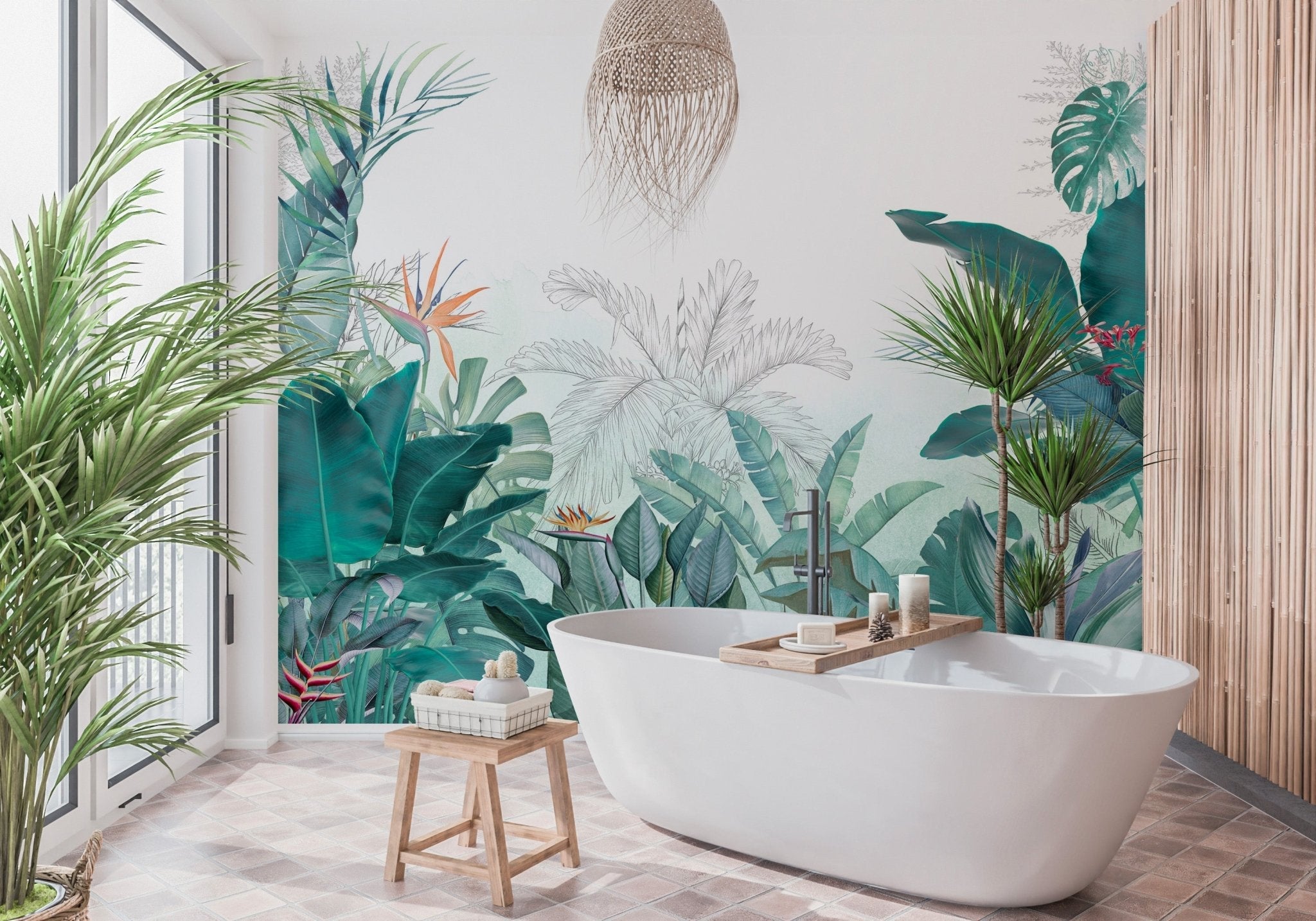 Papier peint panoramique tropical quintessence - Muralconcept