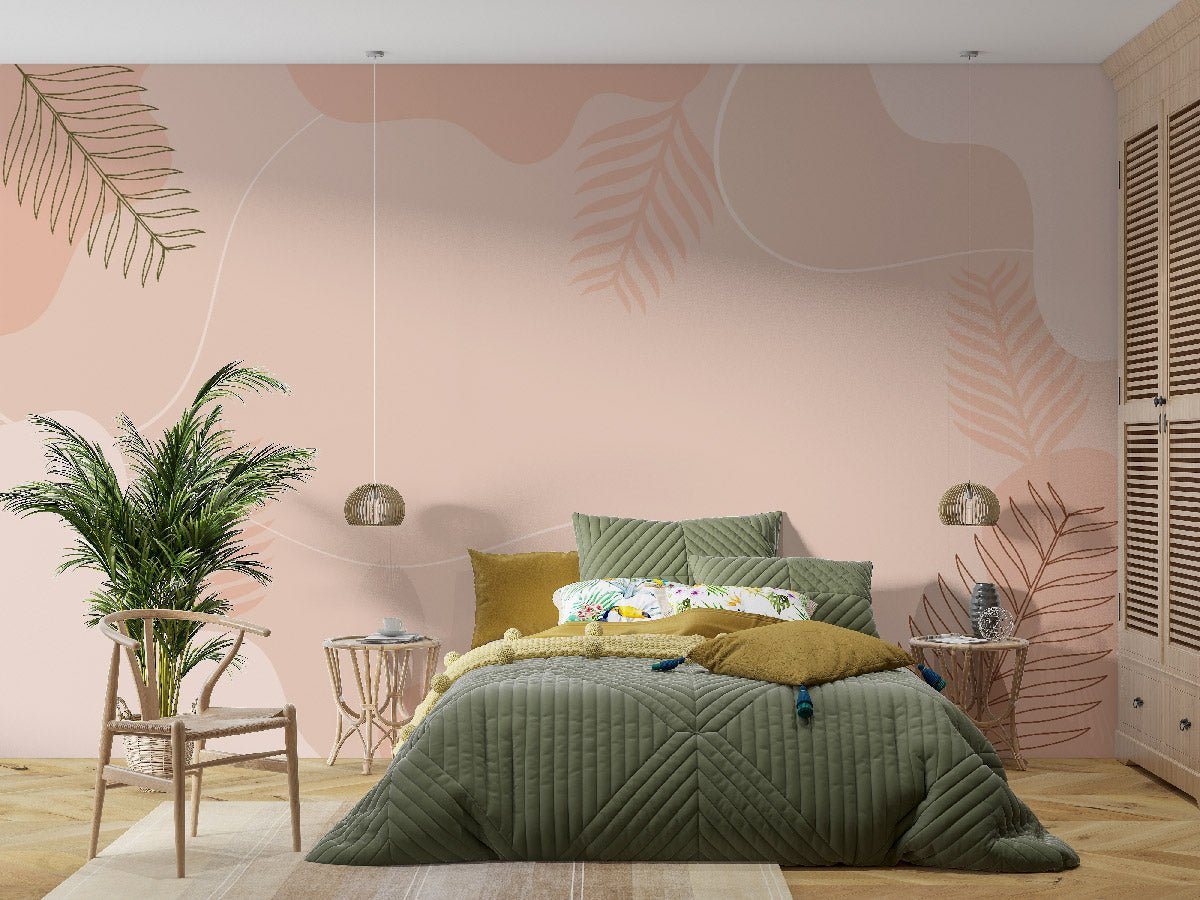 Papier peint abstrait terracotta - papier peint sur mesure francais - muralconcept