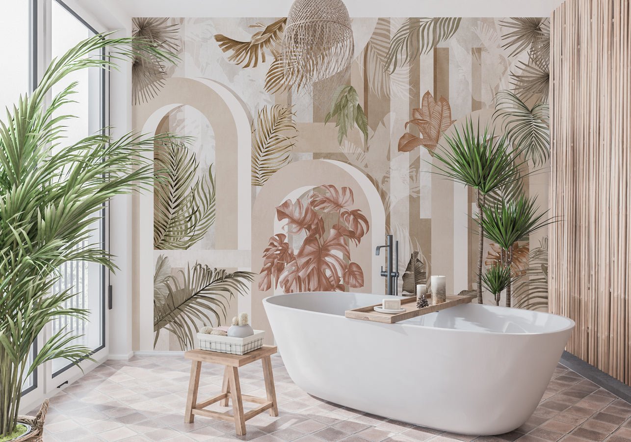 Papier peint tendance arche sépia - papier peint sur mesure francais - muralconcept