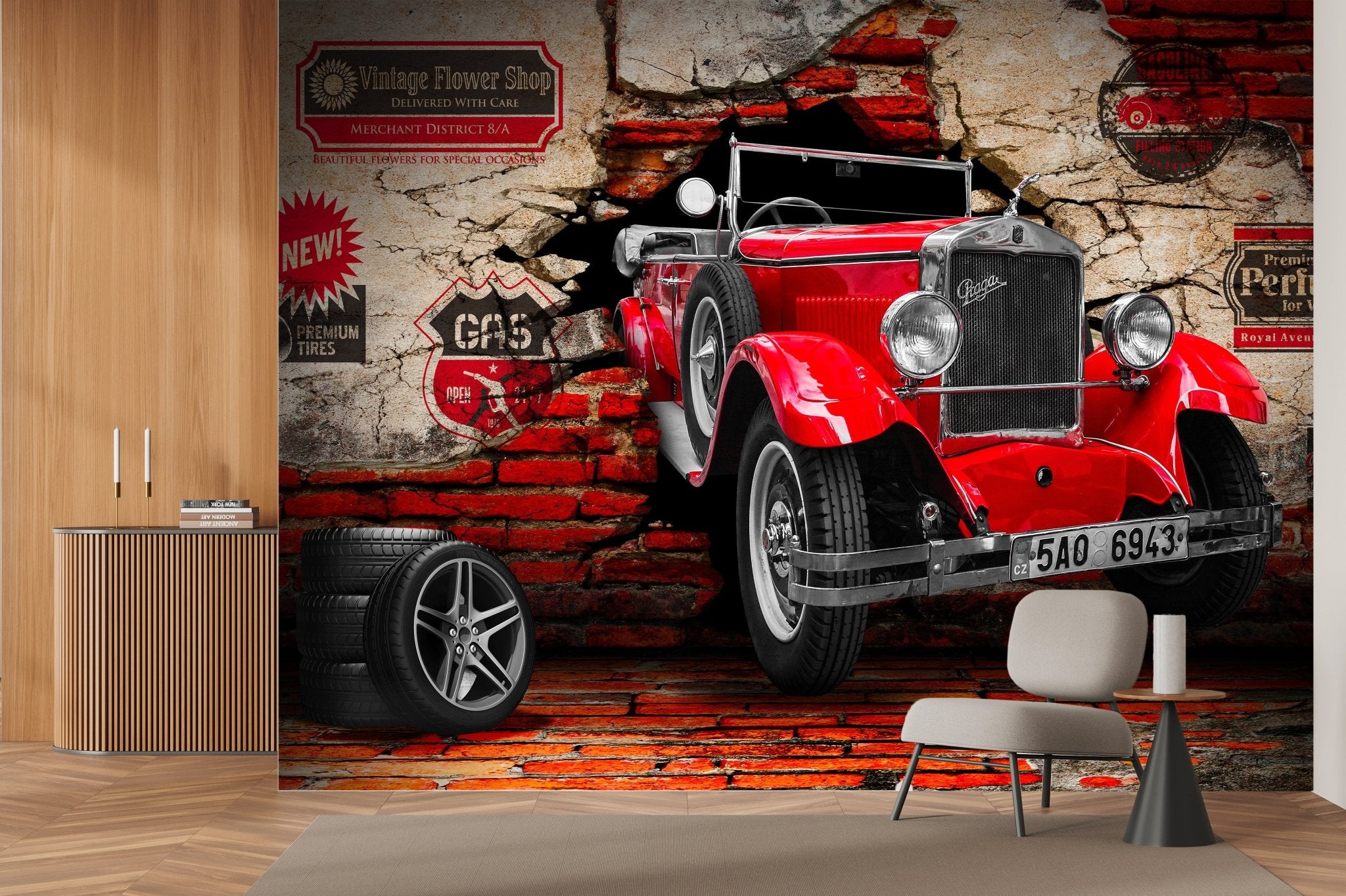 Papier peint Voiture Collection - panoramique français