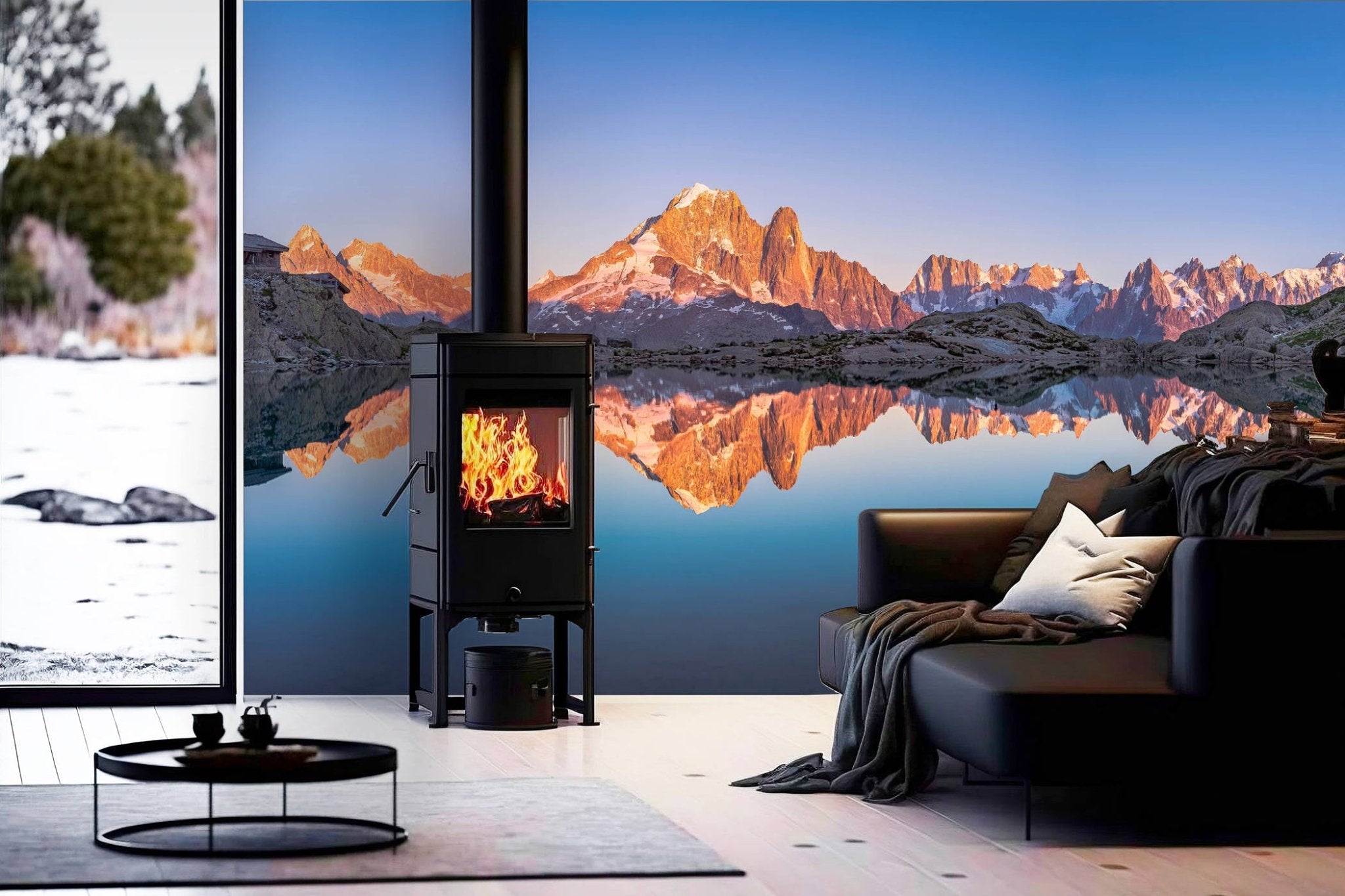 Papier peint photo Lac Blanc - panoramique français