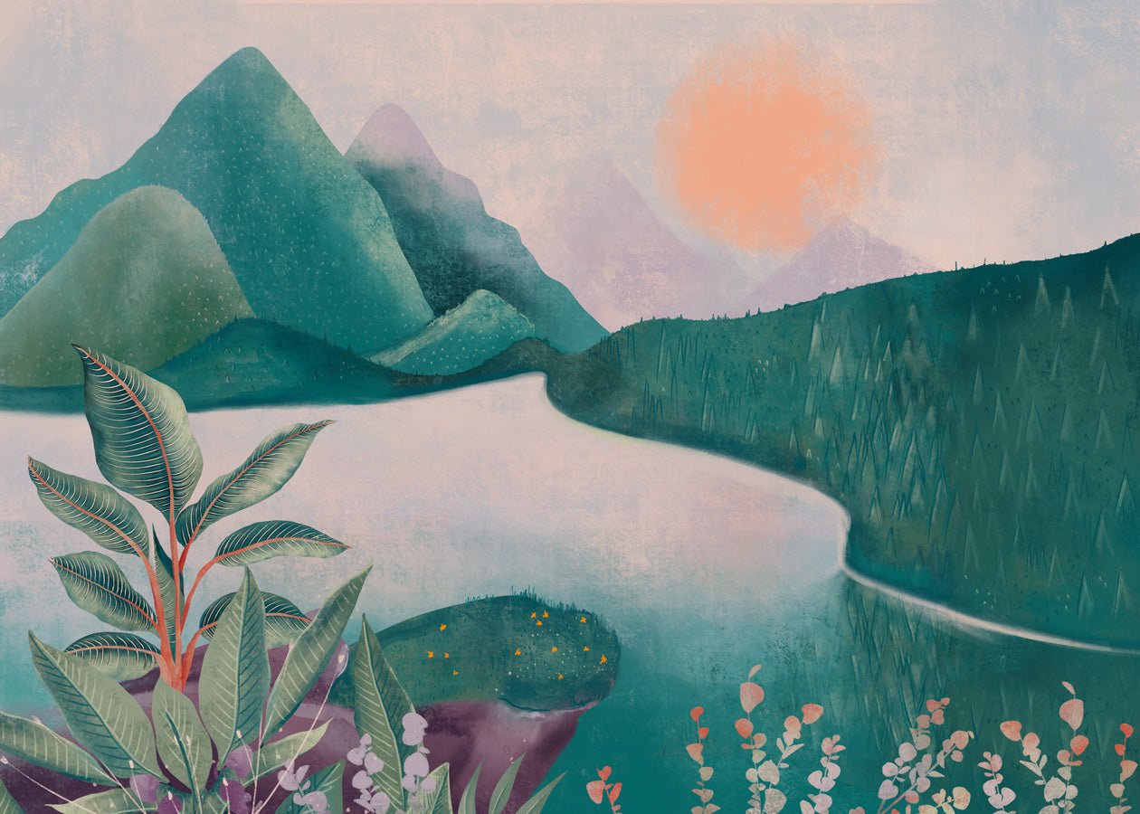 Papier peint beauté de la nature, mural concept, tendance