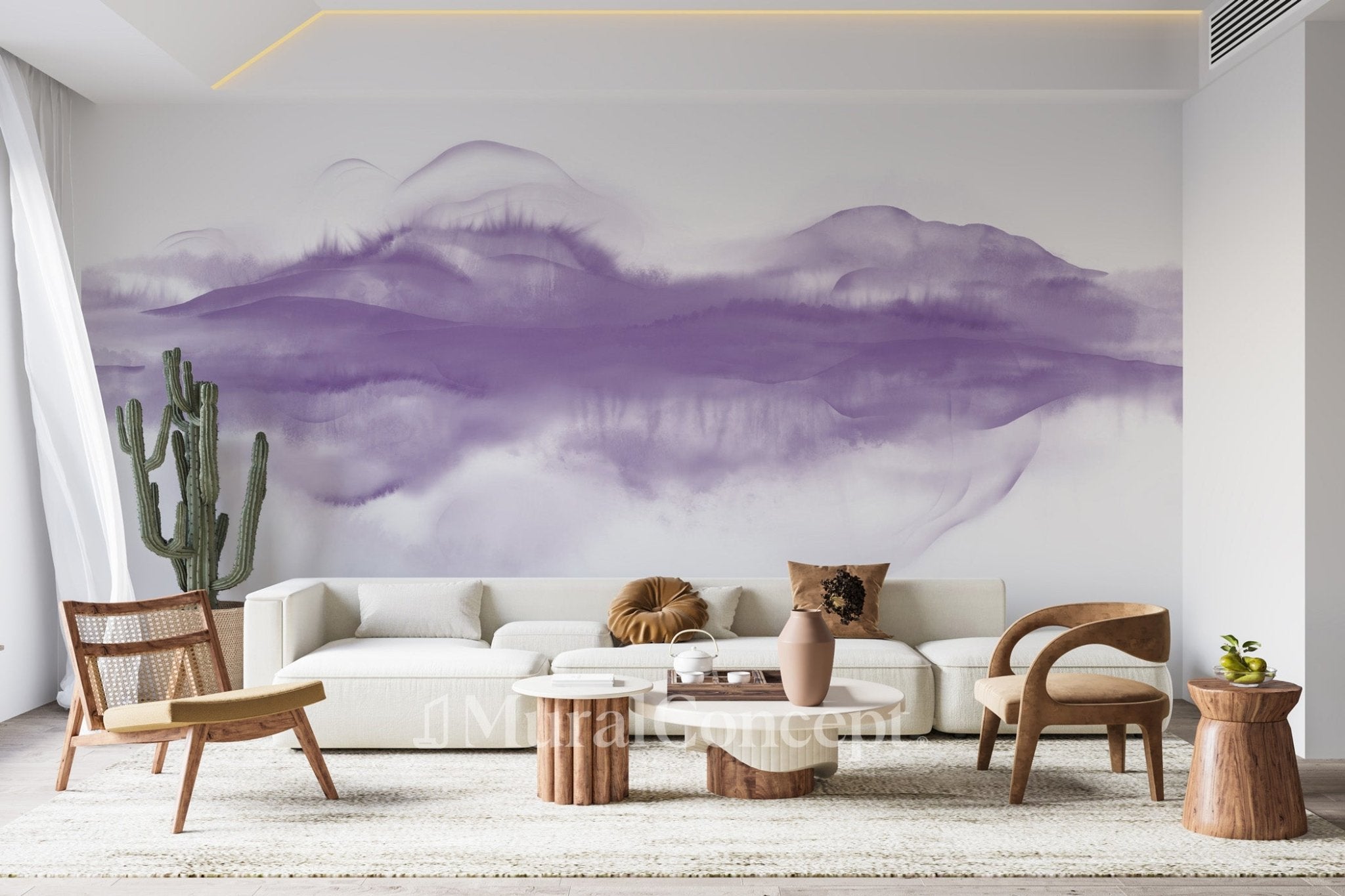 Papier peint panoramique encre, mural concept, tendance