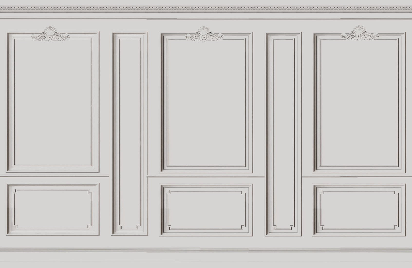 Papier peint Français Haussmannien Gris chaud - papier peint sur mesure francais - muralconcept