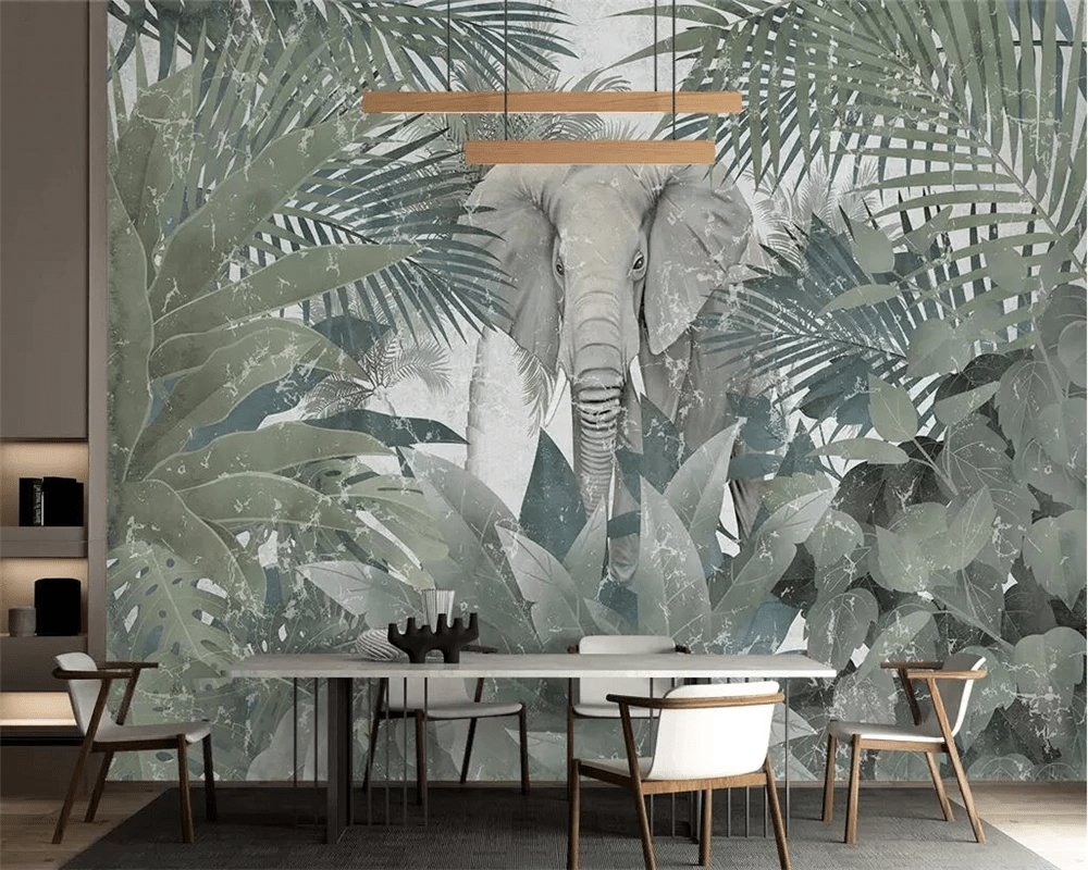 Papier peint Elephant d'Amazonie - papier peint sur mesure francais - muralconcept