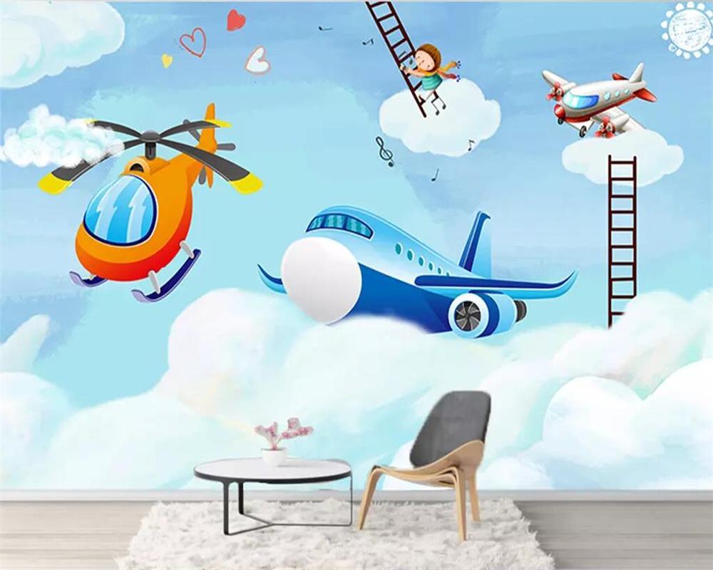 Papier peint Funny Plane - papier peint sur mesure francais - muralconcept