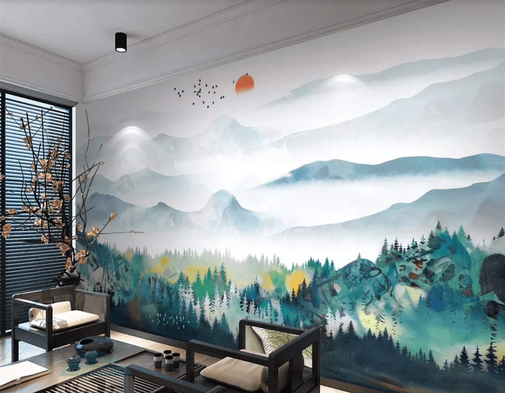 Papier peint Mountain & Scandinave - papier peint sur mesure francais - muralconcept