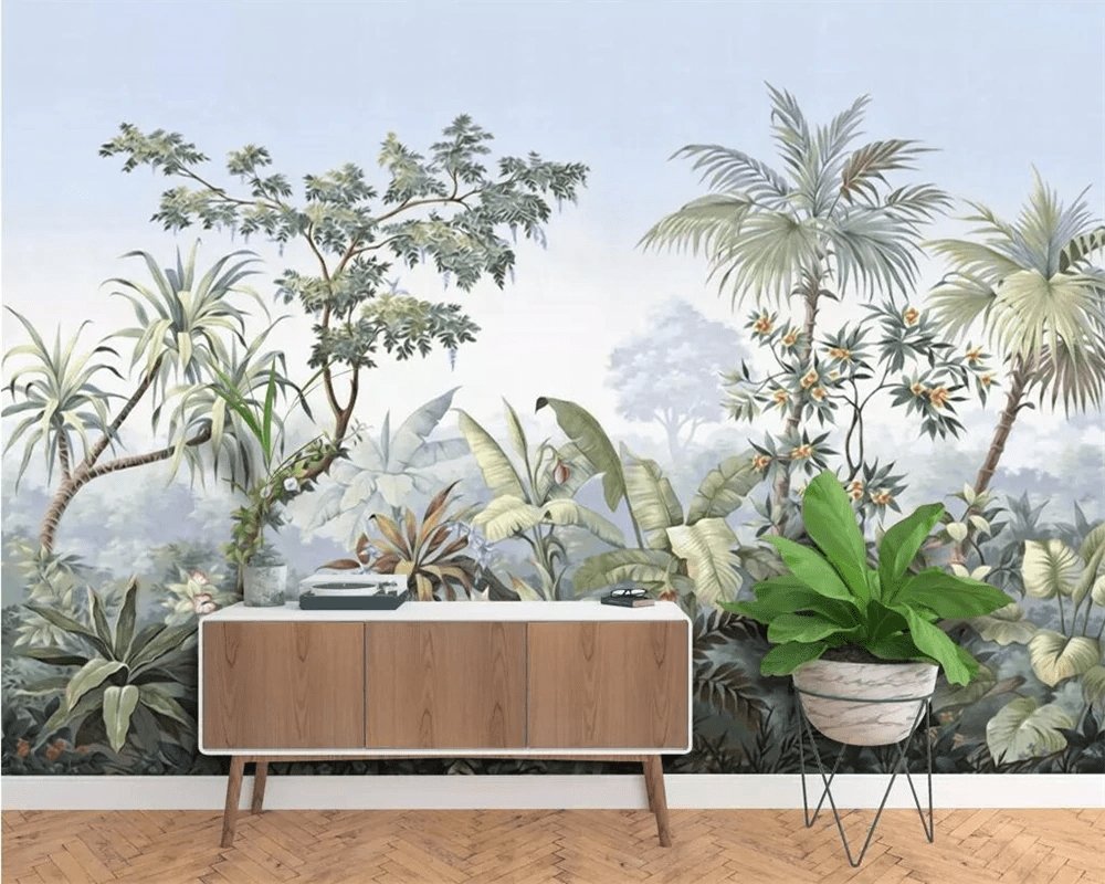 Papier peint Nostalgic Jungle - papier peint sur mesure francais - muralconcept