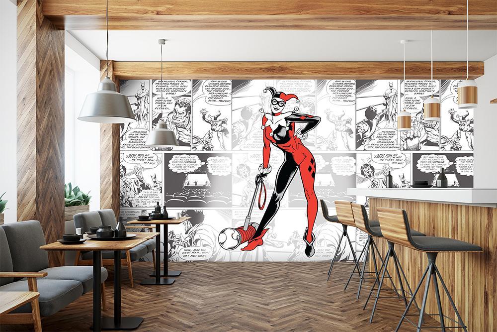 Papier peint panoramique BD harley quinn aventures - papier peint sur mesure francais - muralconcept