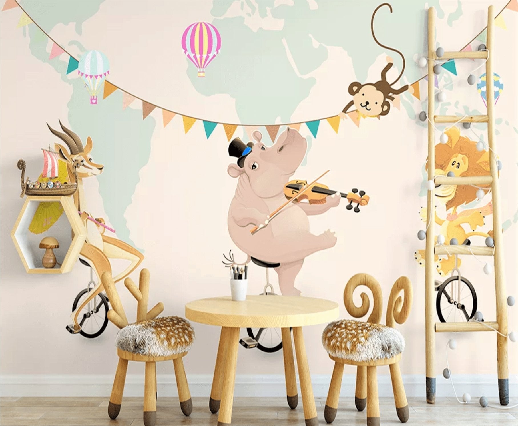 Papier peint panoramique Cirque en fête - papier peint sur mesure francais - muralconcept