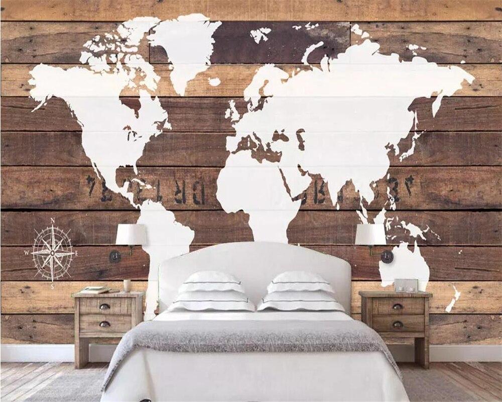 Papier peint WorldMap Vintage - papier peint sur mesure francais - muralconcept