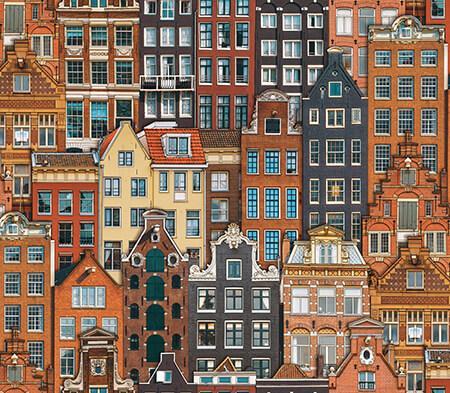 Papier peint Amsterdam Moderne House - papier peint sur mesure francais - muralconcept