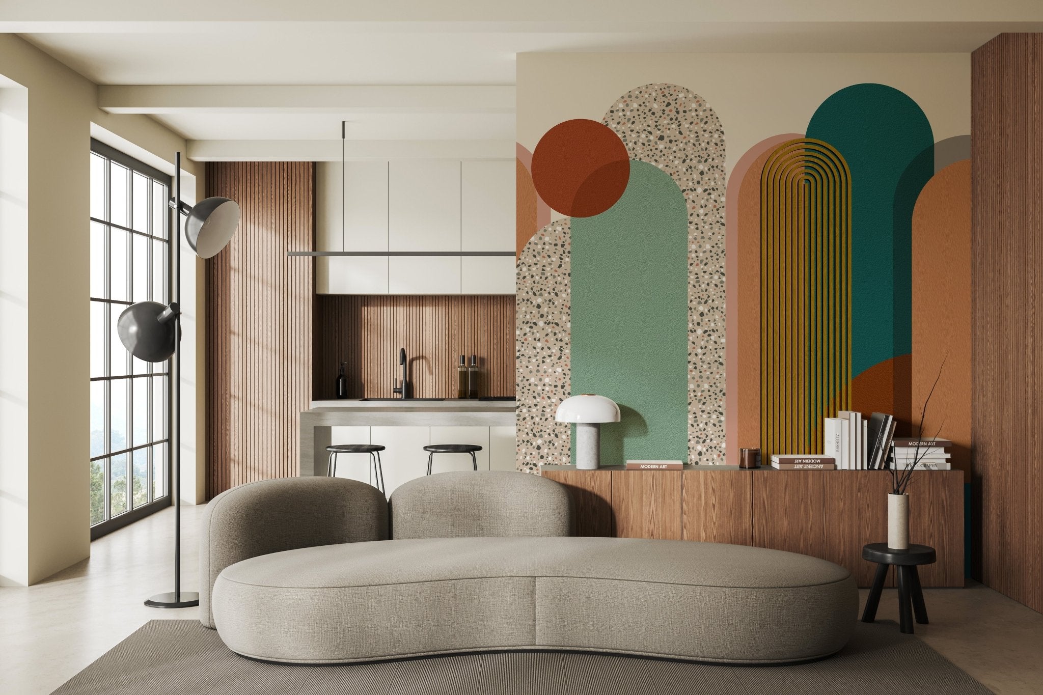 Papier peint Art pop déco graphique tendance, mural concept, tendance