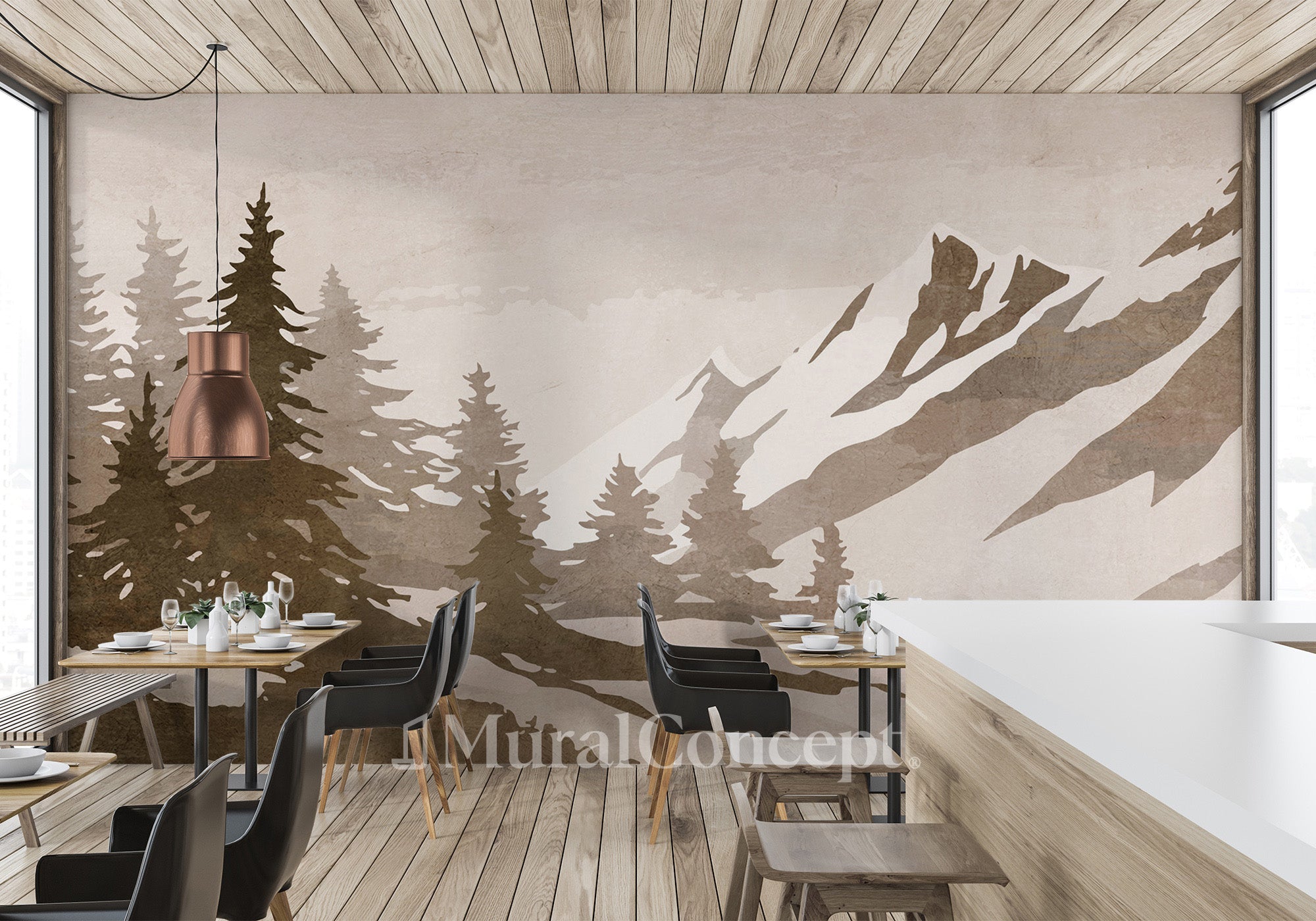 Papier Peint Montagne : Design Élégant et Naturel | MuralConcept