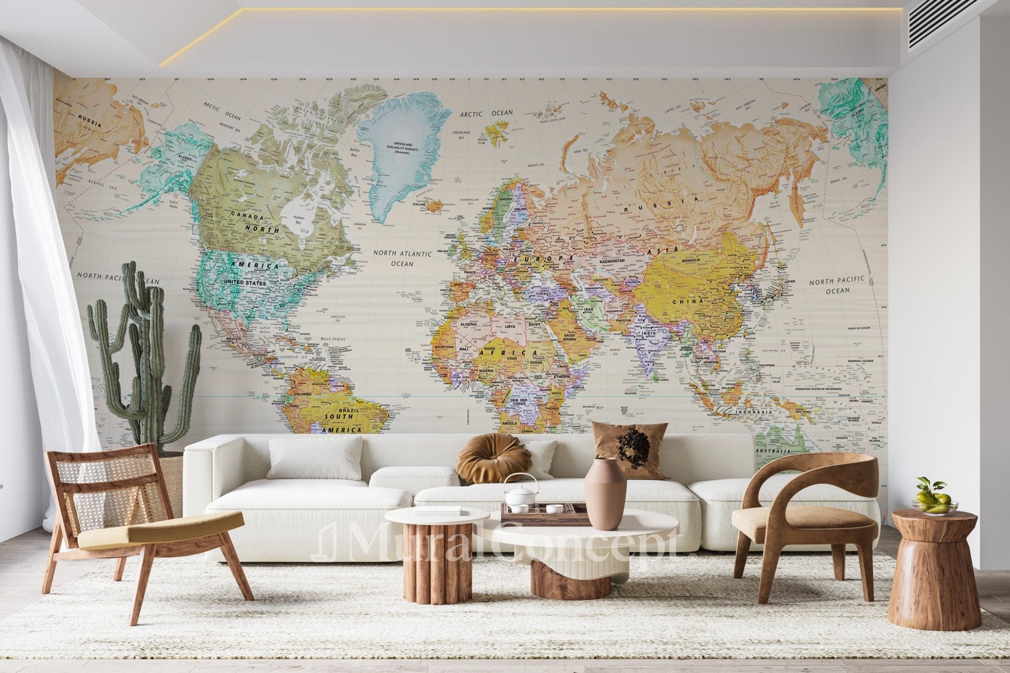papier peint map monde style ancien muralconcept