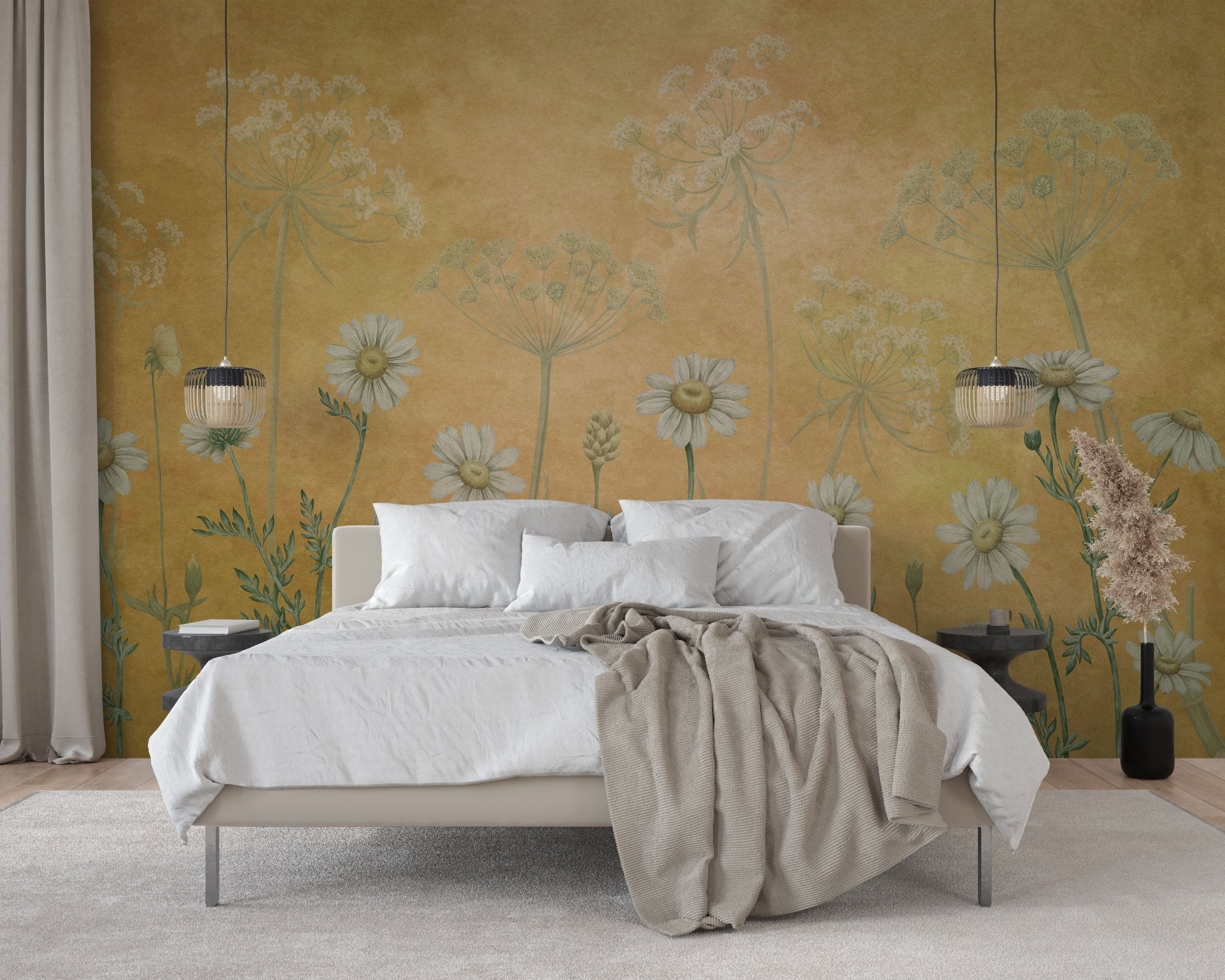 Papier peint champs de marguerites - panoramique français