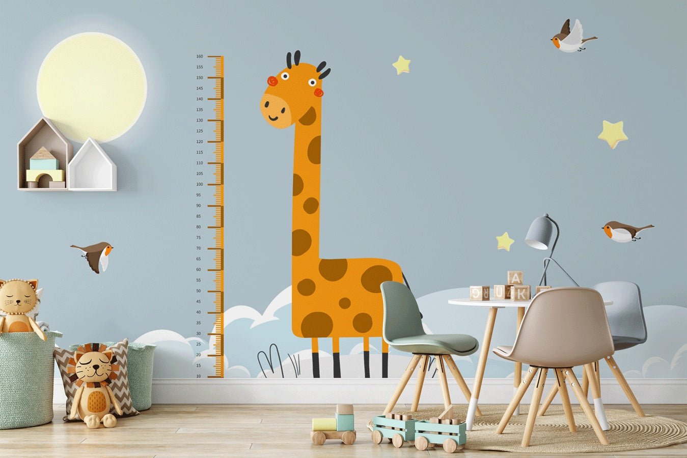 Papier peint doux motifs et toise - Muralconceptpapier_peint_sur_mesure