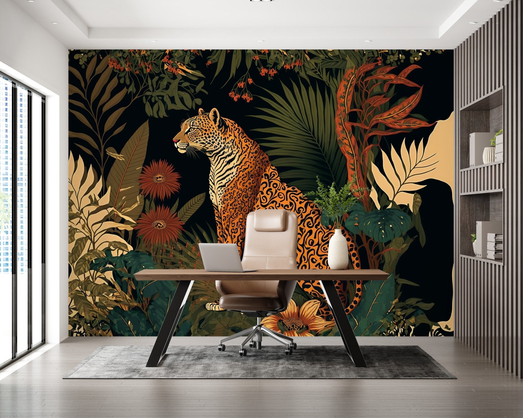 Papier peint exotique tigre - panoramique français