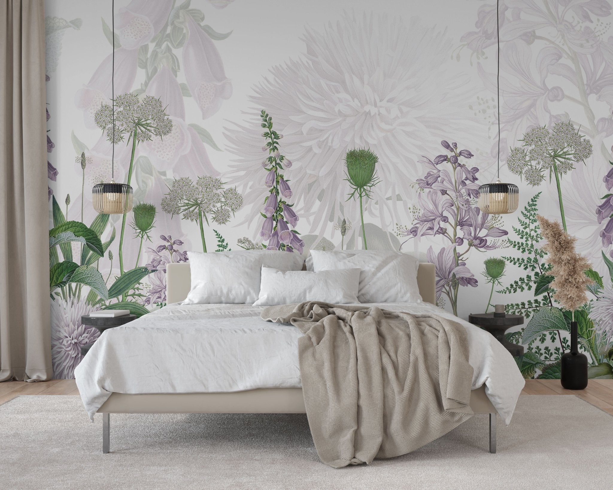 Papier peint fleur danse des clochettes - panoramique français