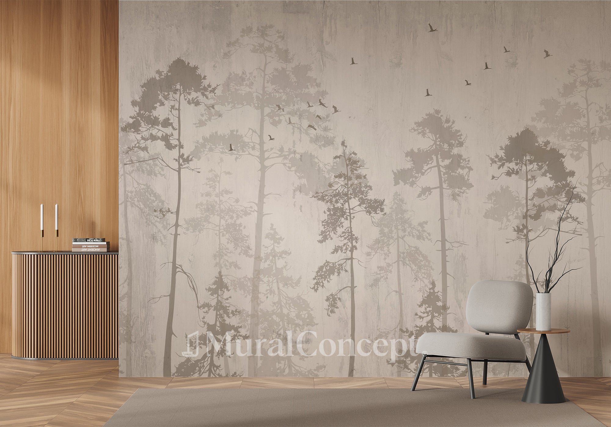 Papier peint Forêt automnale - panoramique français