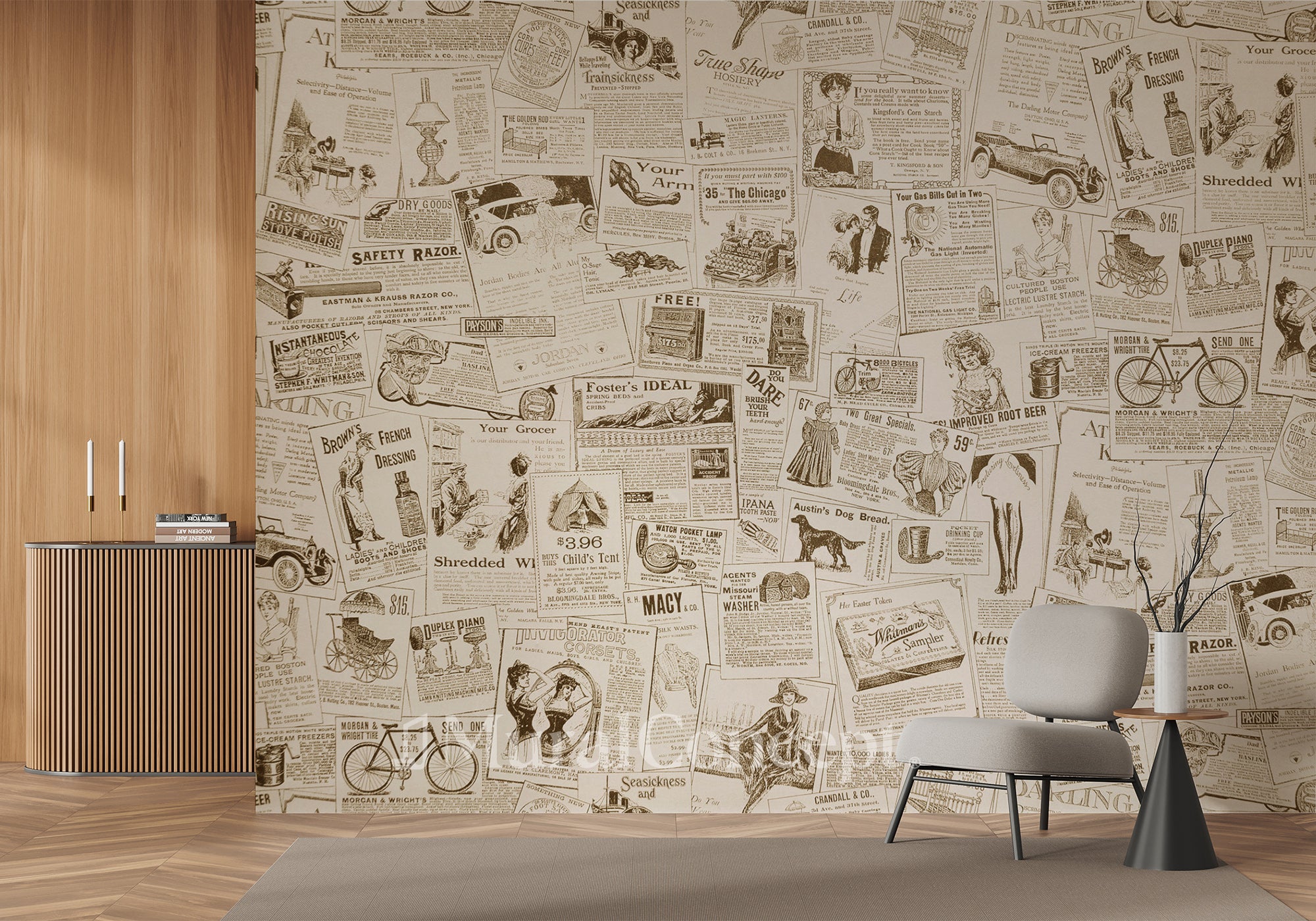 Papier peint Journal - panoramique français