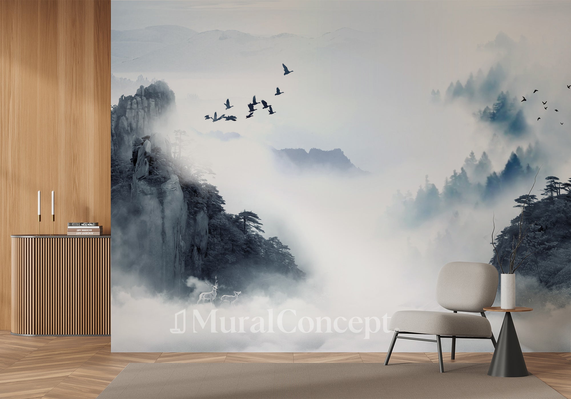 Papier peint Lever de jour en Chine - panoramique français