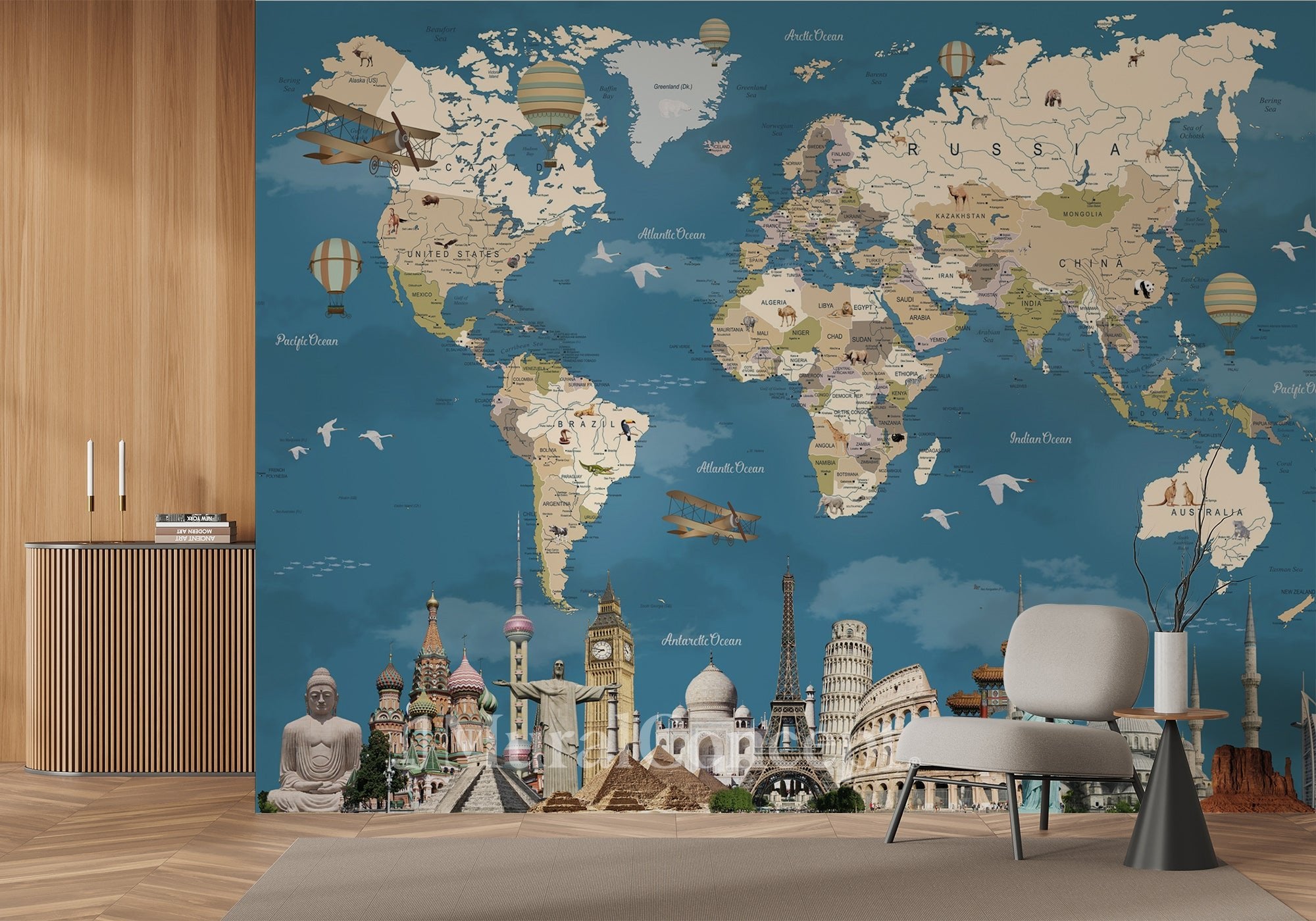 Papier peint Monument World - panoramique français