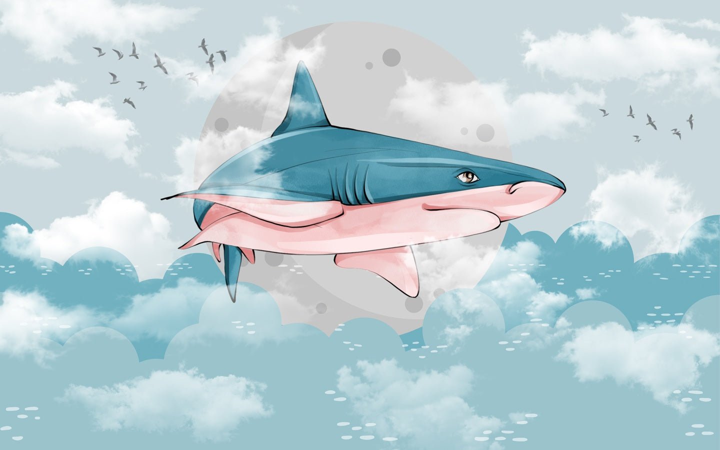 Papier peint océan requin mer - Muralconceptpapier_peint_sur_mesure