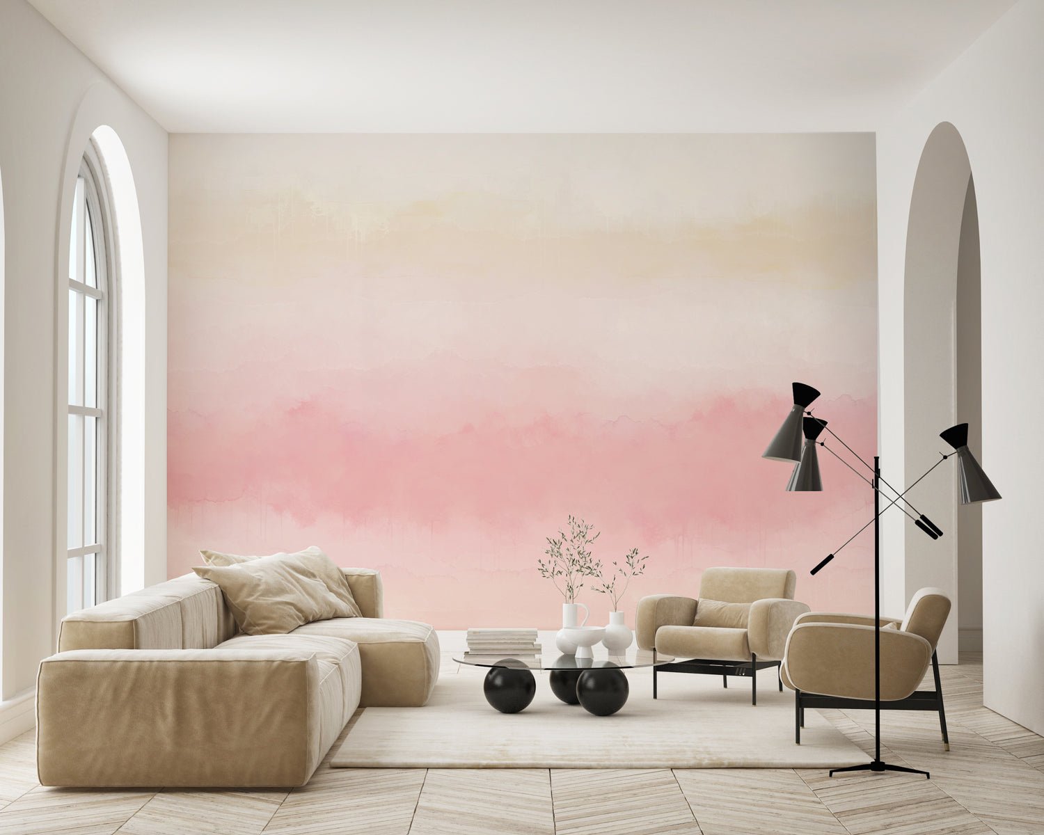 Papier peint panoramique dégragé, mural concept, tendance