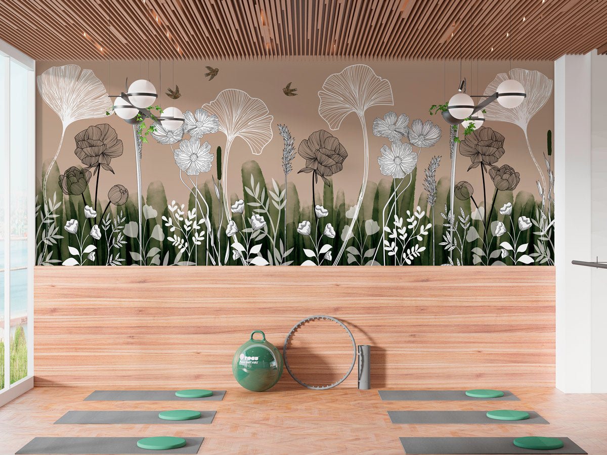 Papier peint panoramique floral addict - Muralconceptpapier_peint_sur_mesure
