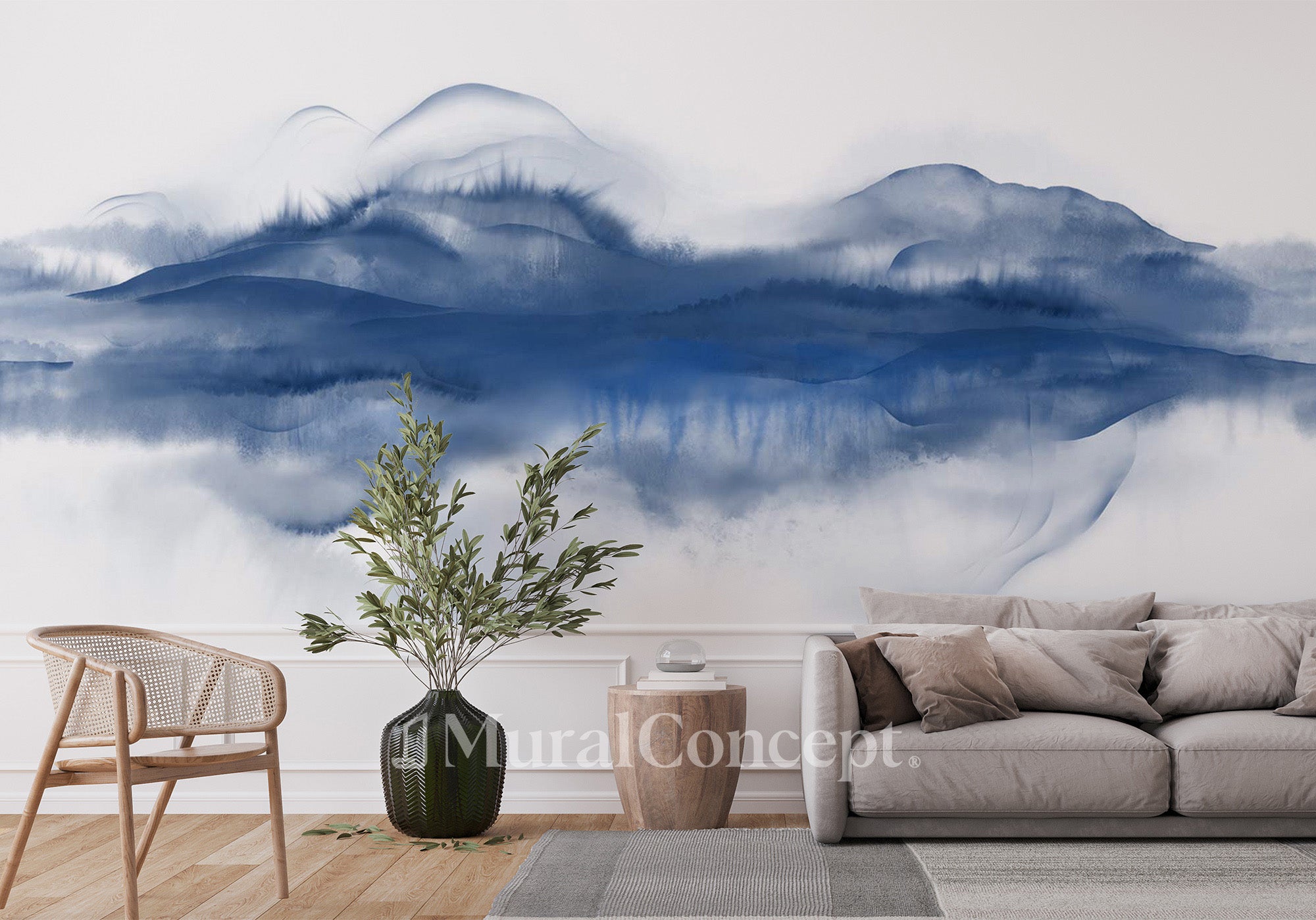 Papier peint panoramique encre - panoramique français